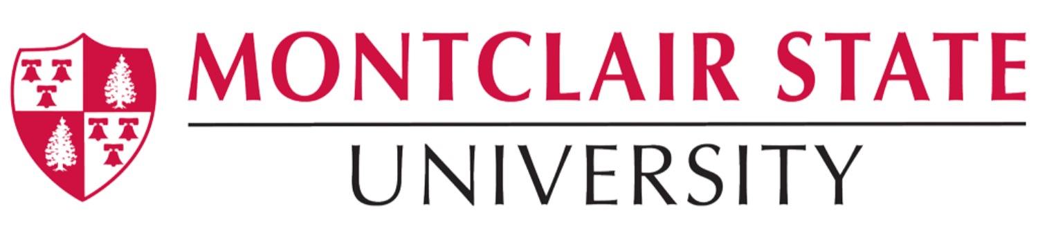 The logo of Montclair State University, featuring a shield with four quadrants of trees and symbols, with the university's name in red and black text | Dr. Robert Meade | Public Speaker & Vision Consultant | Presentations about Eyes and Vision