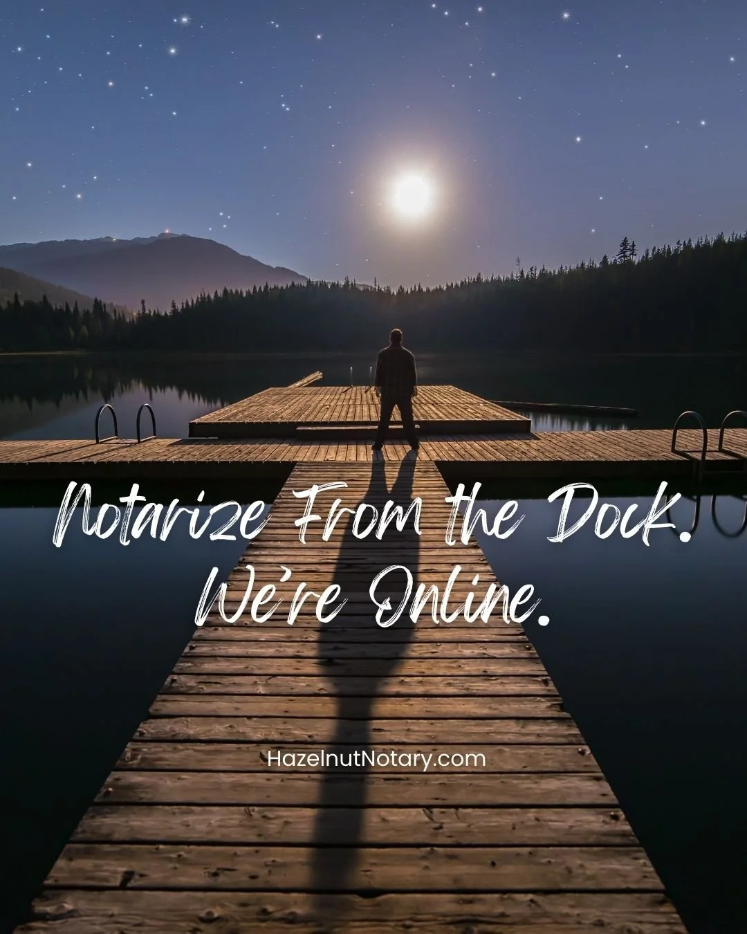 Notarize from the dock&mdash;we&rsquo;re online. Hazelnut Notary Services makes it easy to get your documents notarized with secure remote online notarization available nationwide. Whether you&rsquo;re lakeside, at home, or on the go, you can sign fr