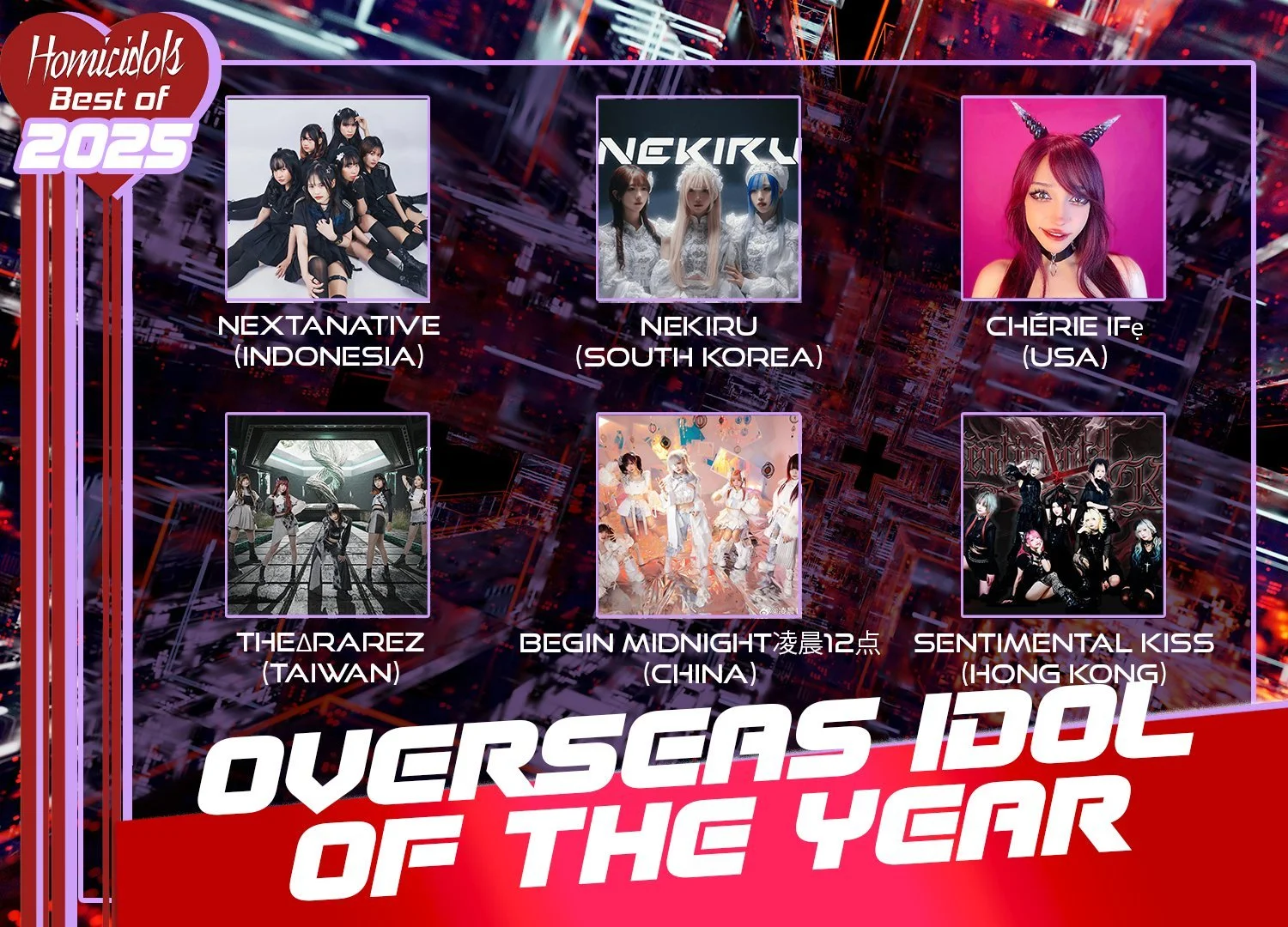 Homicidols Best Overseas Idol 2025 Nomination
