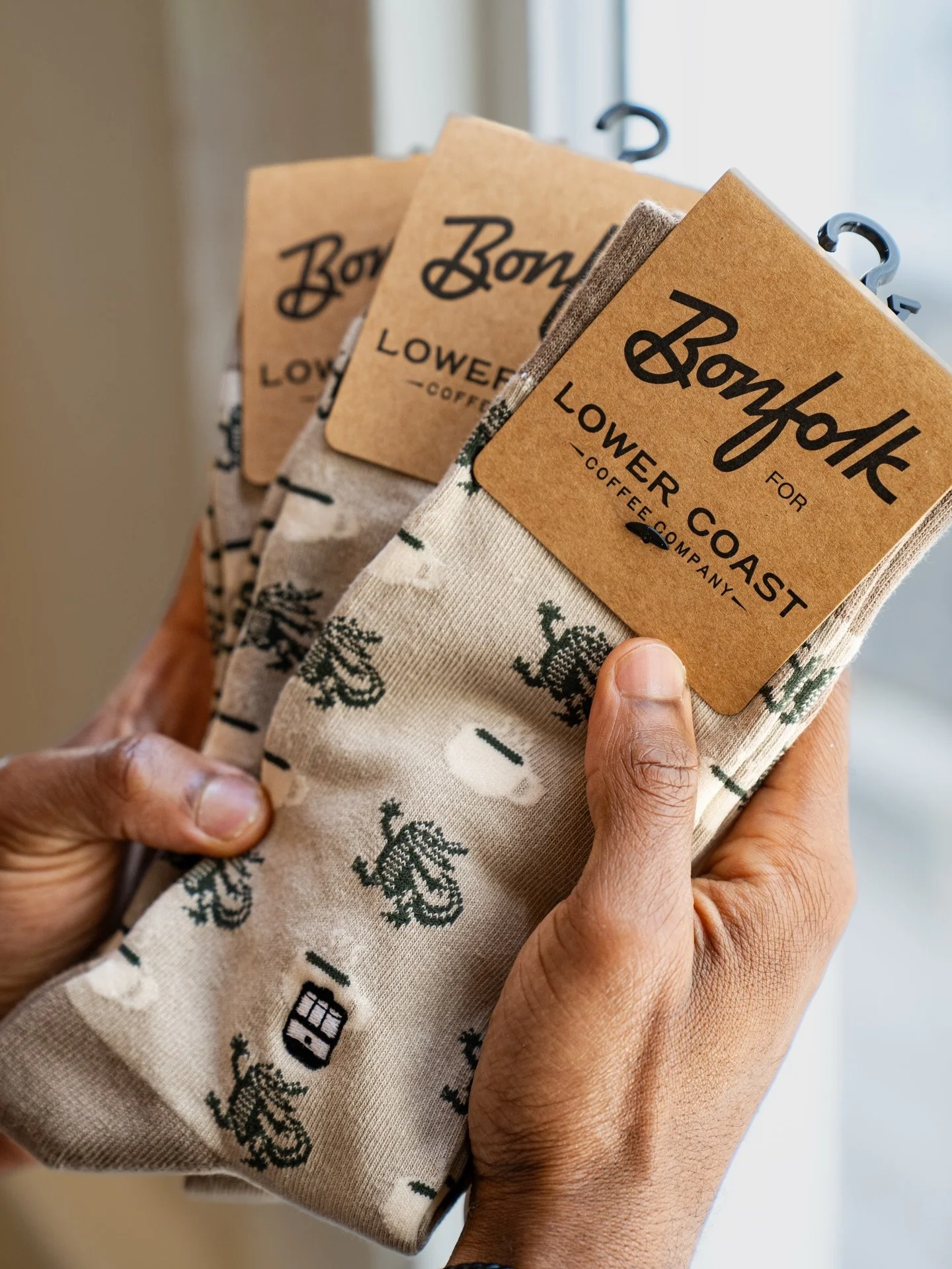 a small thing you wear that gives back to something bigger 🧦

Something we have been working on over the last few months is finally here!  In collaboration with Bonfolk, we created custom Lower Coast Coffee socks designed with purpose.

For every pa