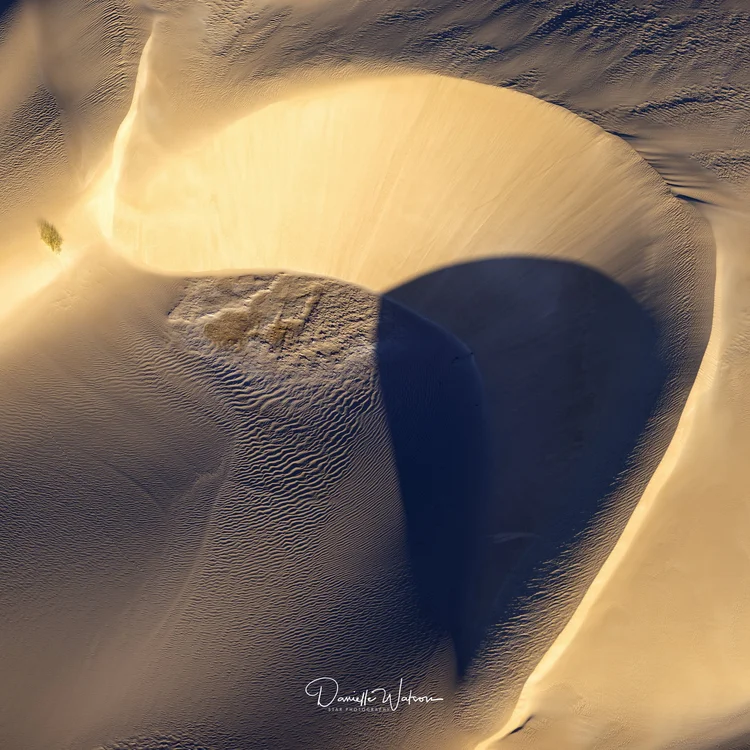 Sand patterns in Shark Bay from above