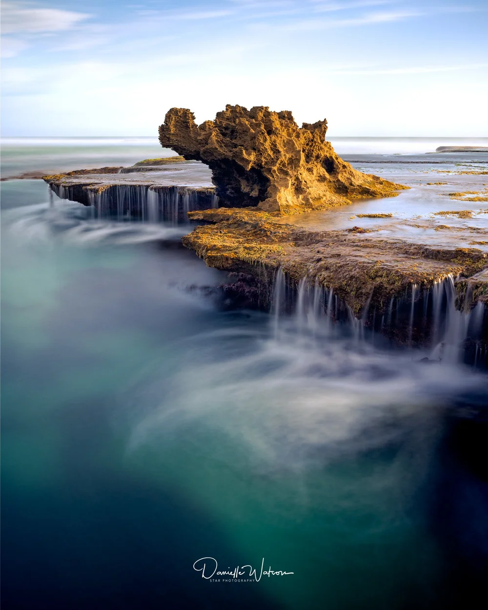 Coastal rock formations at sunrise on the Mornington Peninsula