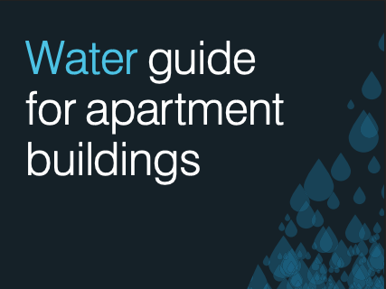 Water guide for apartment buildings