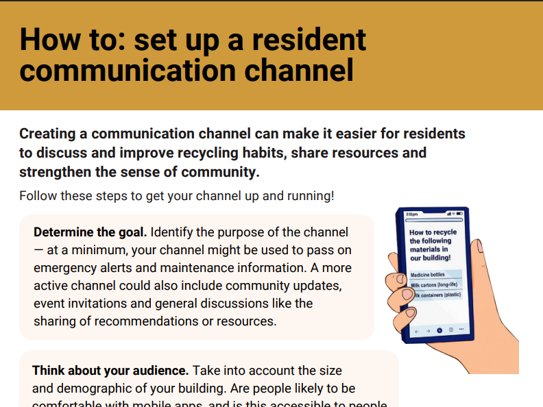 How to set up a resident communication channel