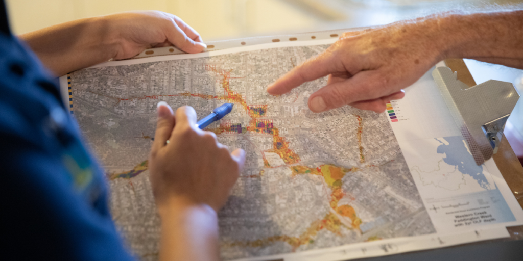Flood map images care of Brisbane Sustainability Agency