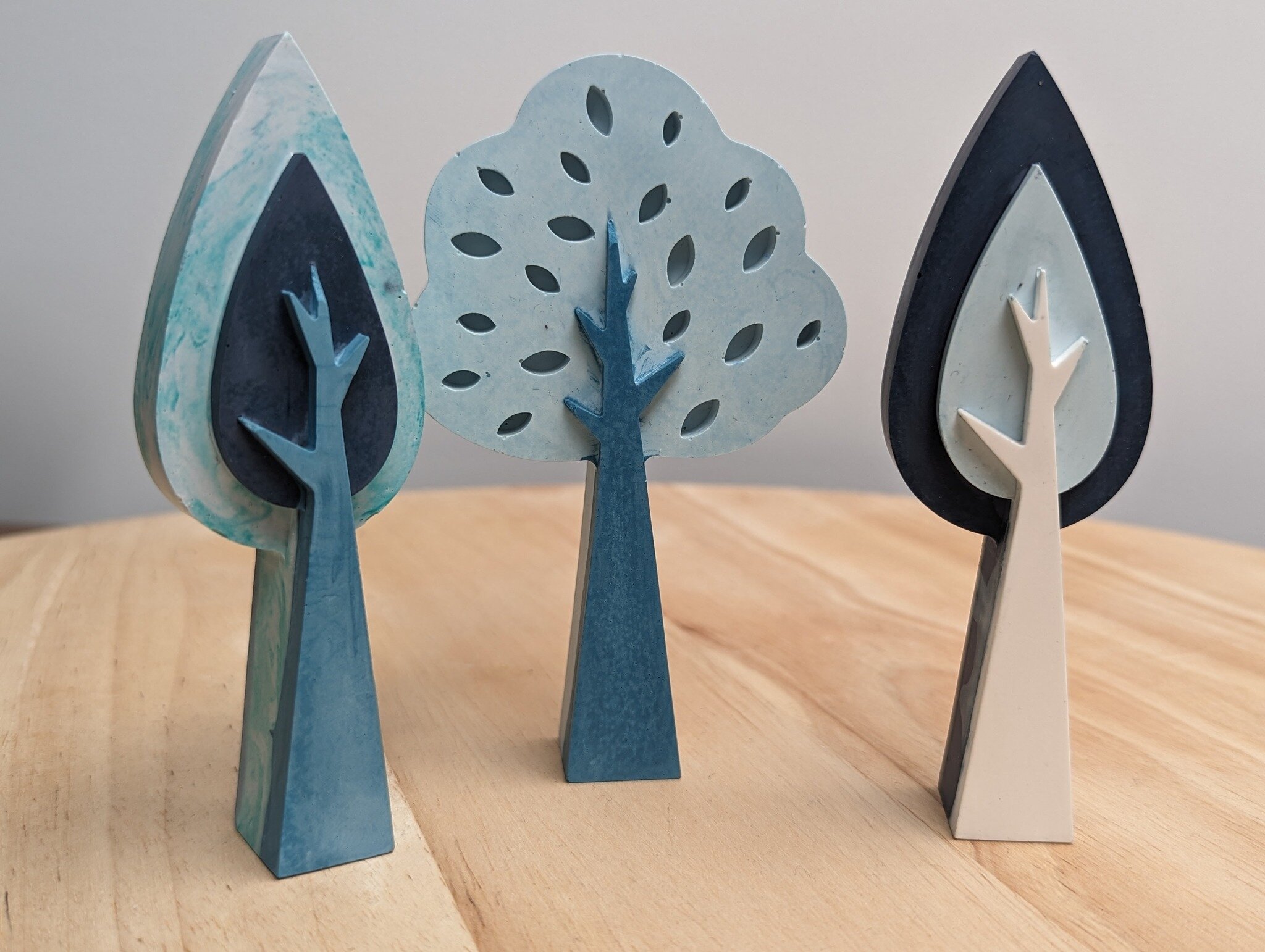These delightful decorative trees are made from eco-resin and are the perfect playful splash of color for your office, home, or as a gift.  They look great in a group.

Each tree is hand-made and coloured&hellip;. no two trees are exactly the same.


