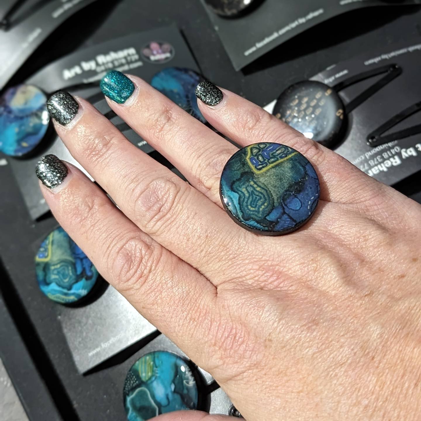I think I like it!!! 

Tomorrow I will be wearing a prototype ring, made from my artwork!  I will have a limited few new items, including the original artwork at the @nichemarketbazaar 

Many people have commented they can't afford artwork, but would