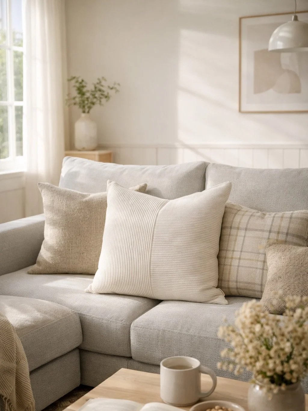 NEUTRAL &amp; VERSATILE? YOU BET!

This little beauty was one of the popular choices this weekend, with a soft yet durable corduroy fabric &amp; just the right amount of details, our cord splice cushion is the perfect choice as a subtle, calming addi