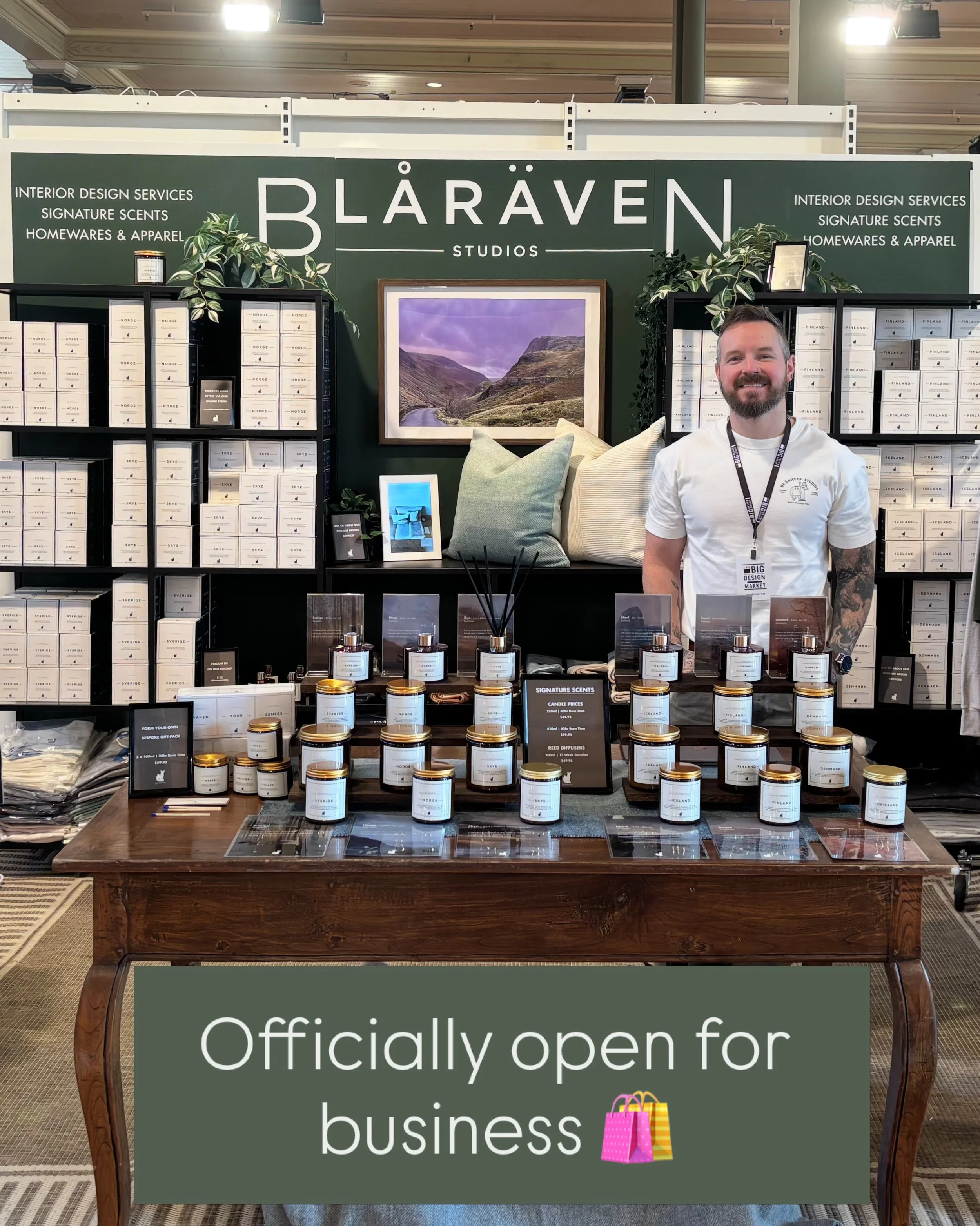 We made it! Come down and hang out with me this weekend at @bigdesignmarket 

Here today until Sunday 🤍

#bl&aring;r&auml;venstudios #interiordesign #shopping #bigdesignmarket