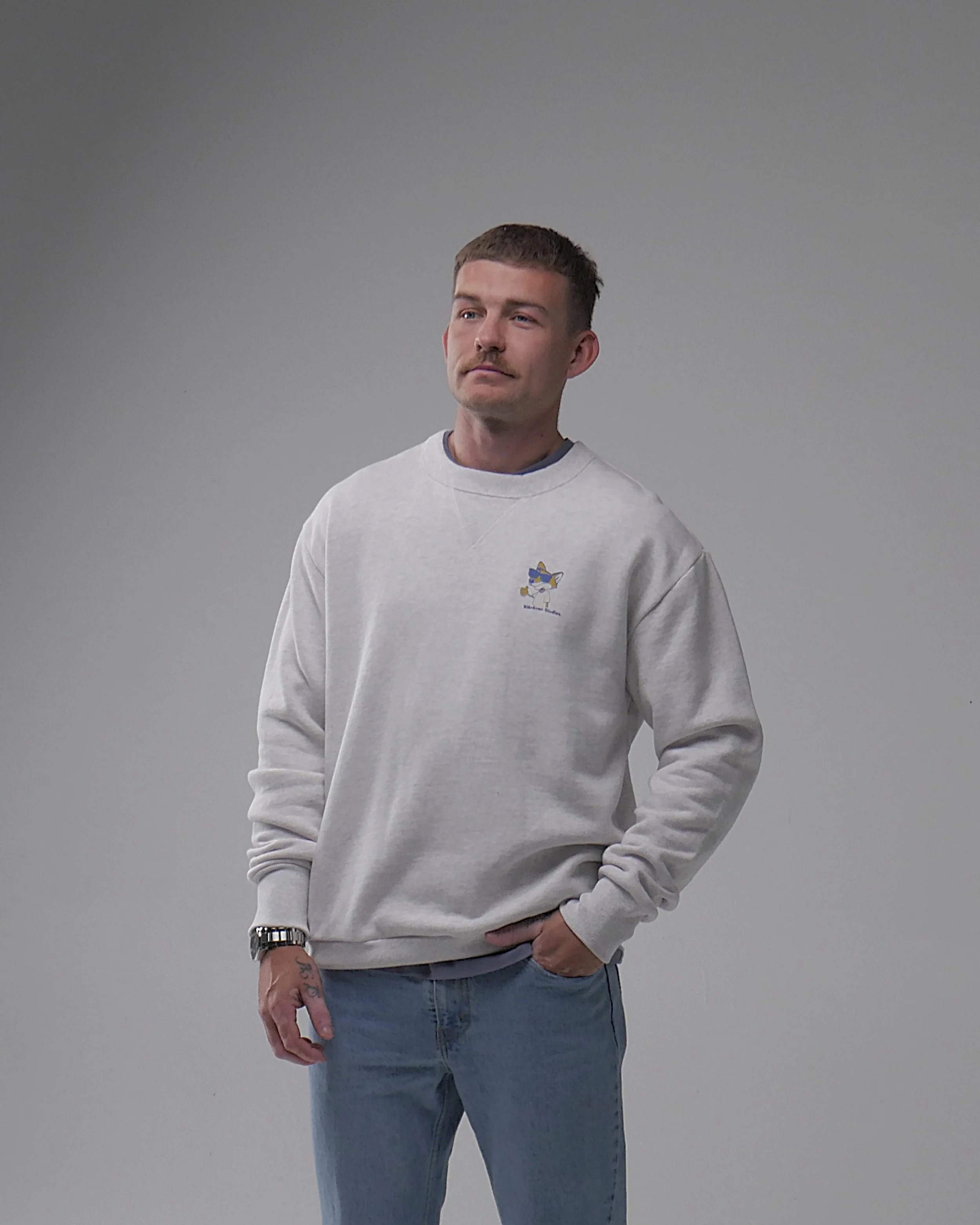 Alpha Relaxed Sweat | White Marle