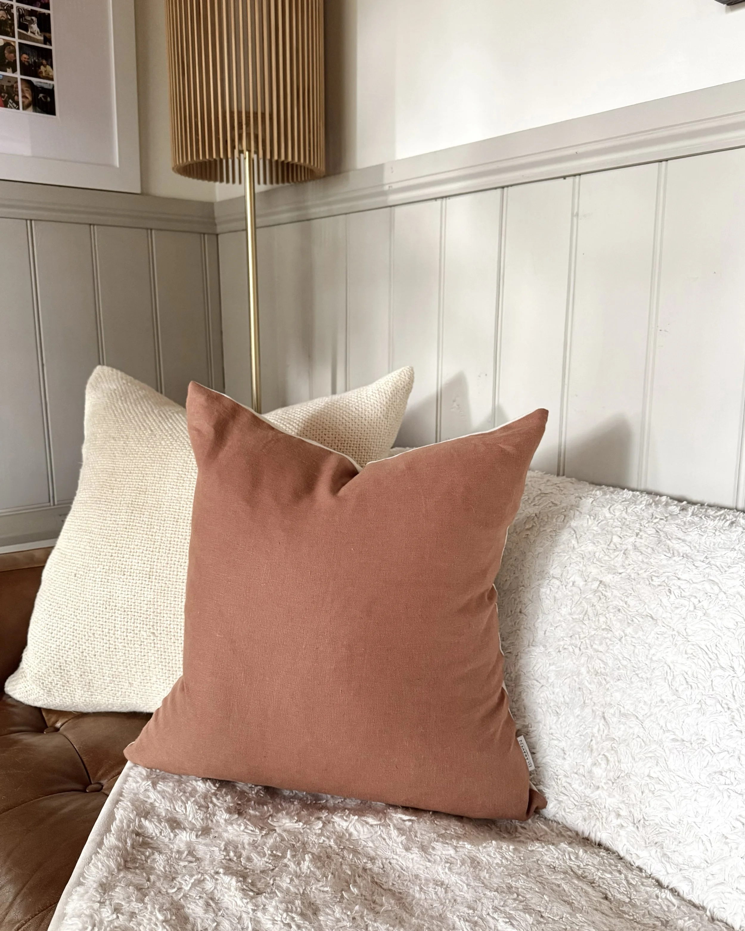Hygge Linen Cushion | Rust