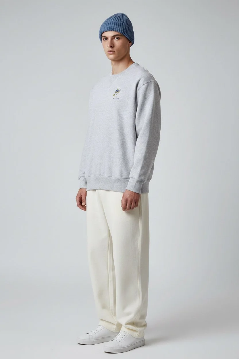 Alpha Relaxed Sweat | White Marle