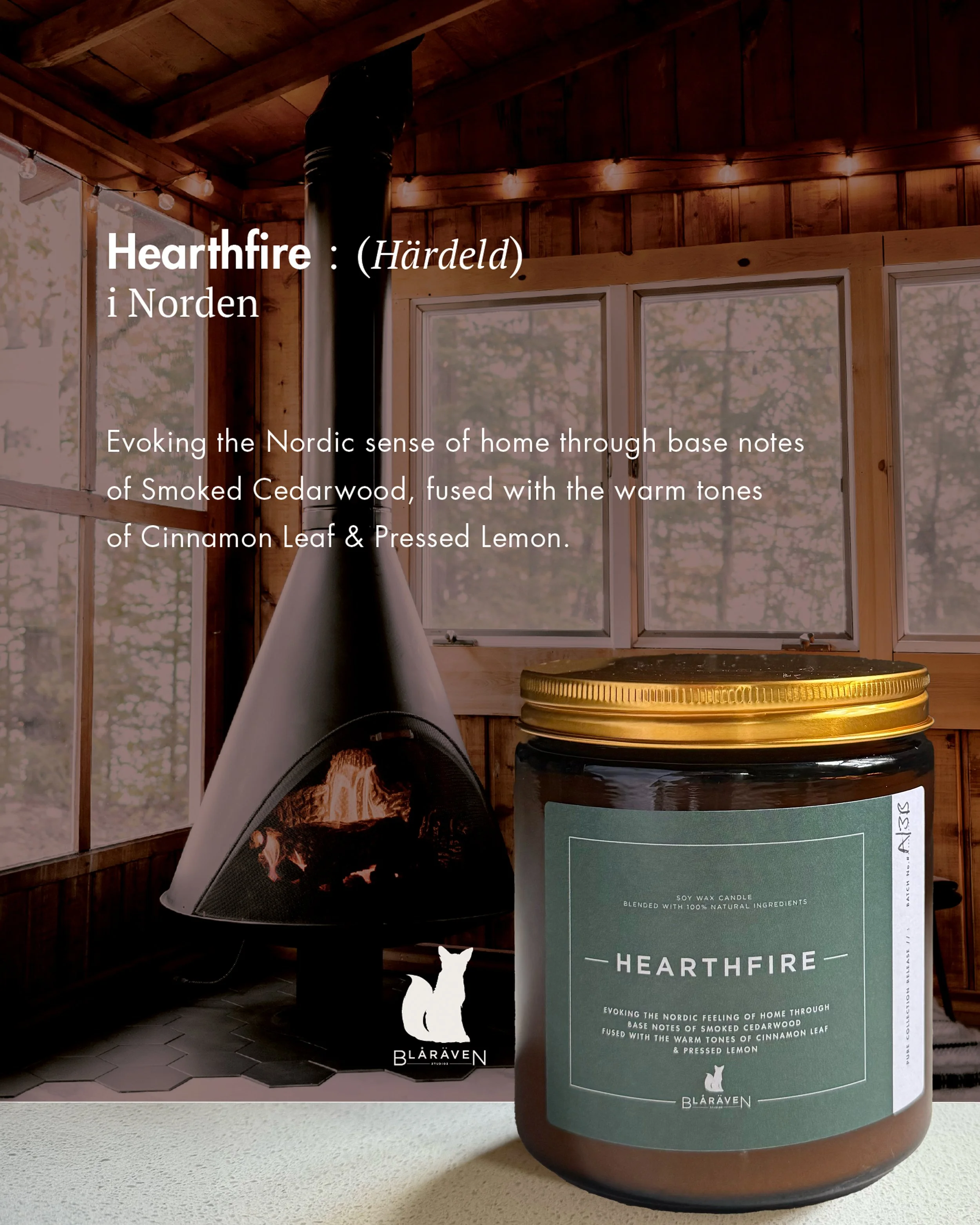 Hearthfire | 65 hour burn candle