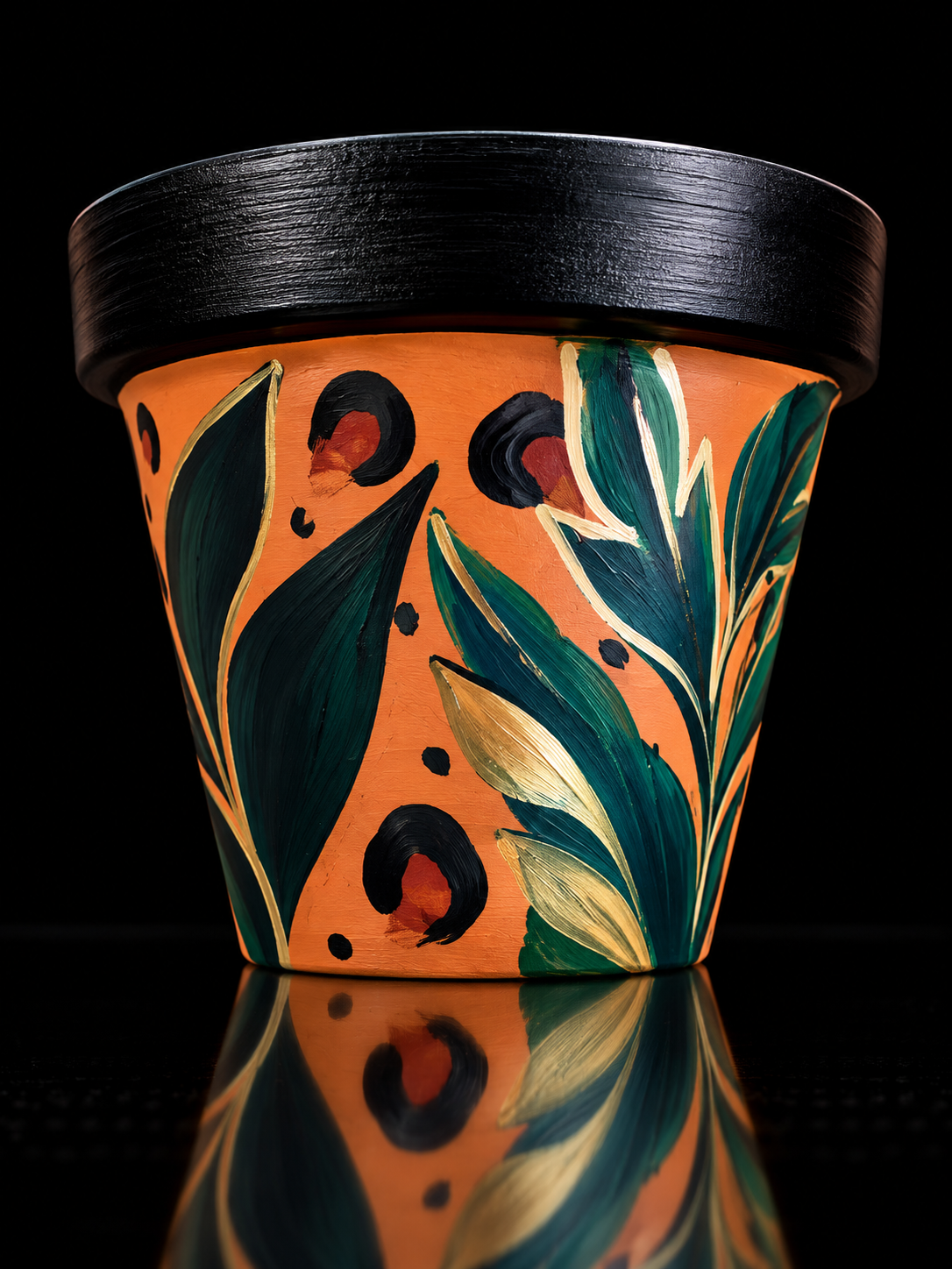 Hand-Painted Botanical Leopard Pot.png
