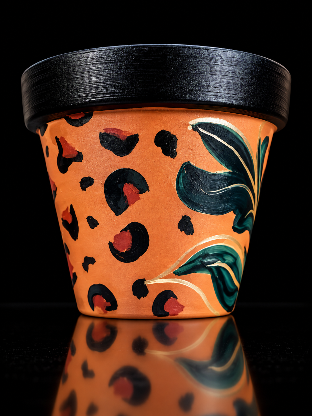 Artistic Leopard-Print Terracotta Pot.png