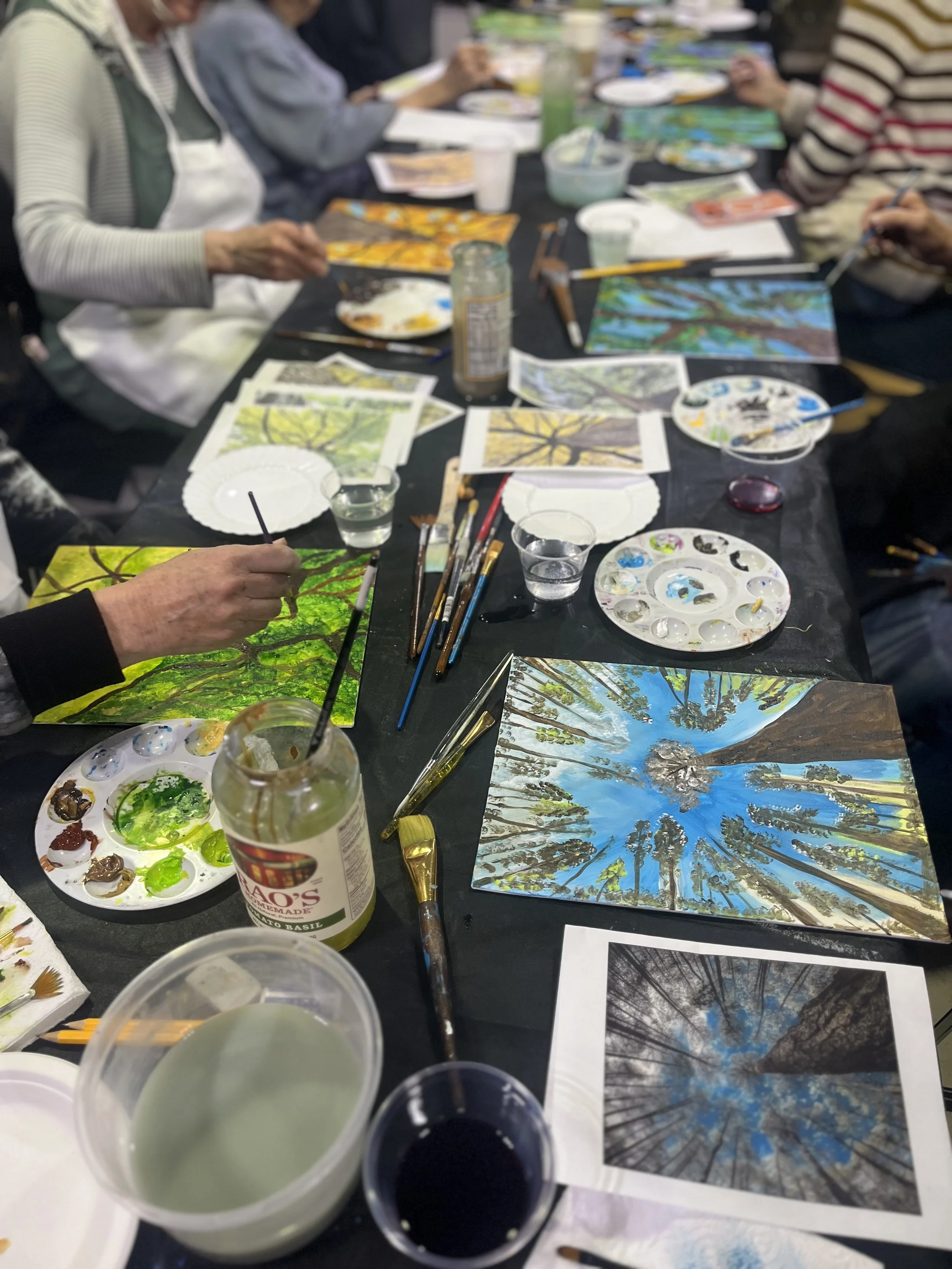 Tree Acrylic Paintings with Cheyanne Hunter.