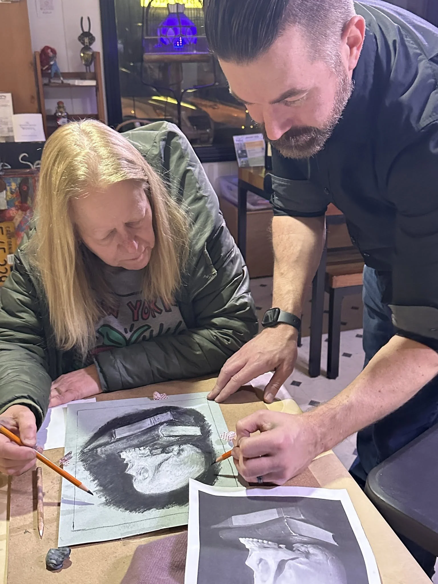 Charcoal Chiaroscuro Drawings with Edward Dillon.
