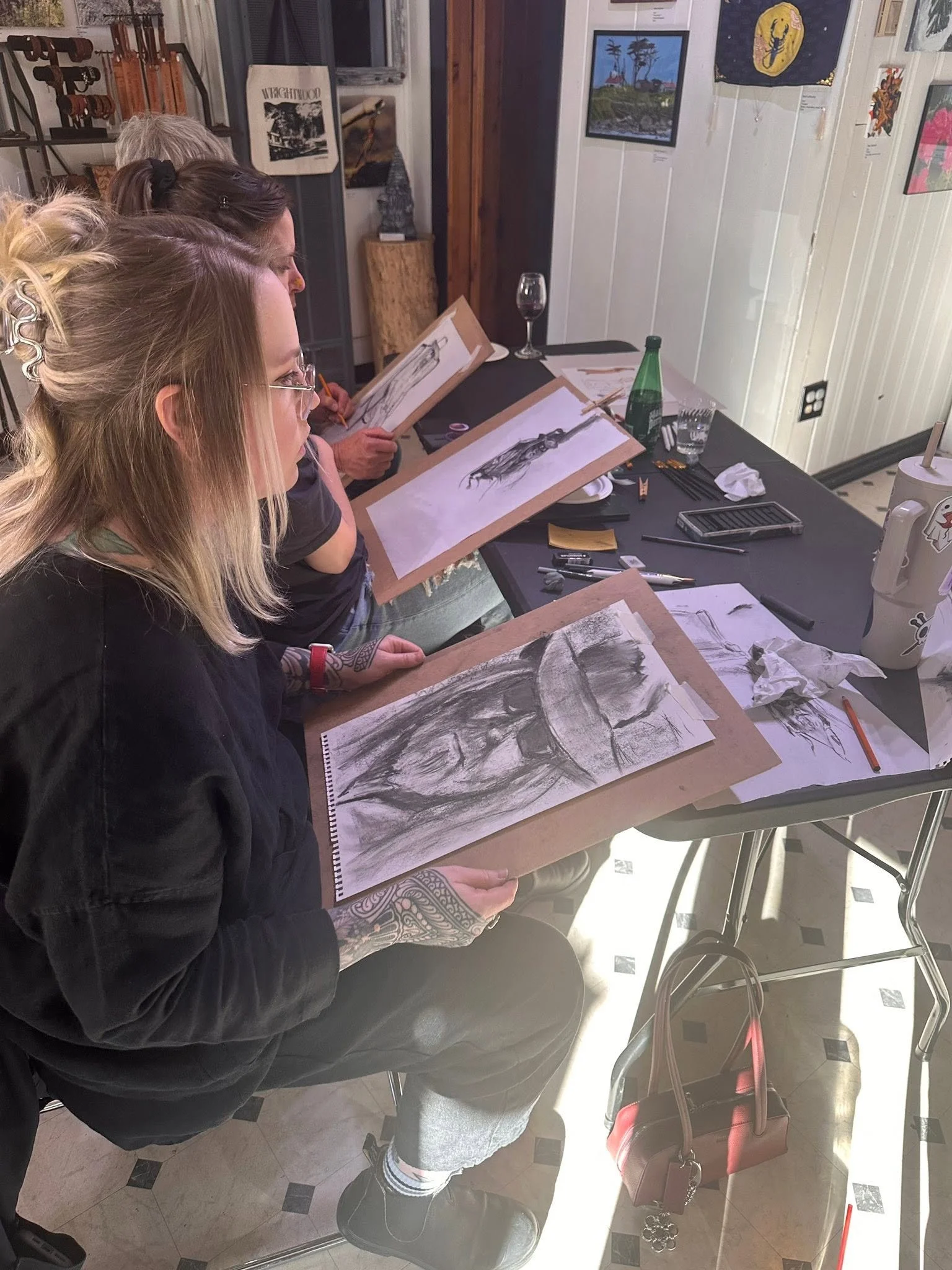 Charcoal Life Drawings with Cheyanne Hunter.