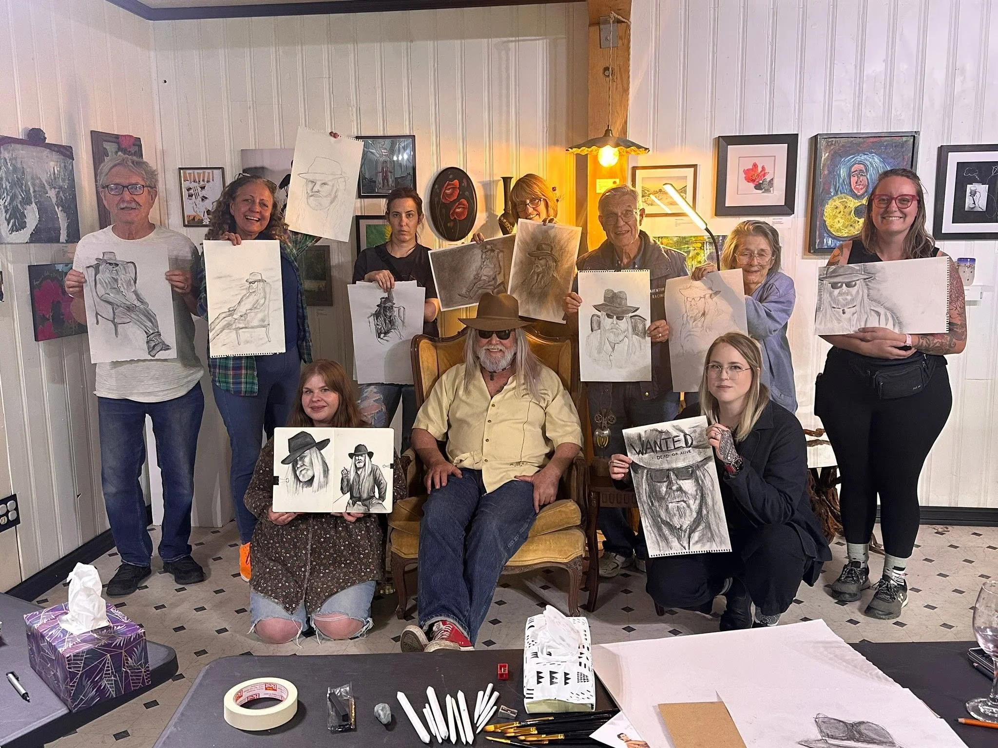 Charcoal Life Drawings with Cheyanne Hunter.