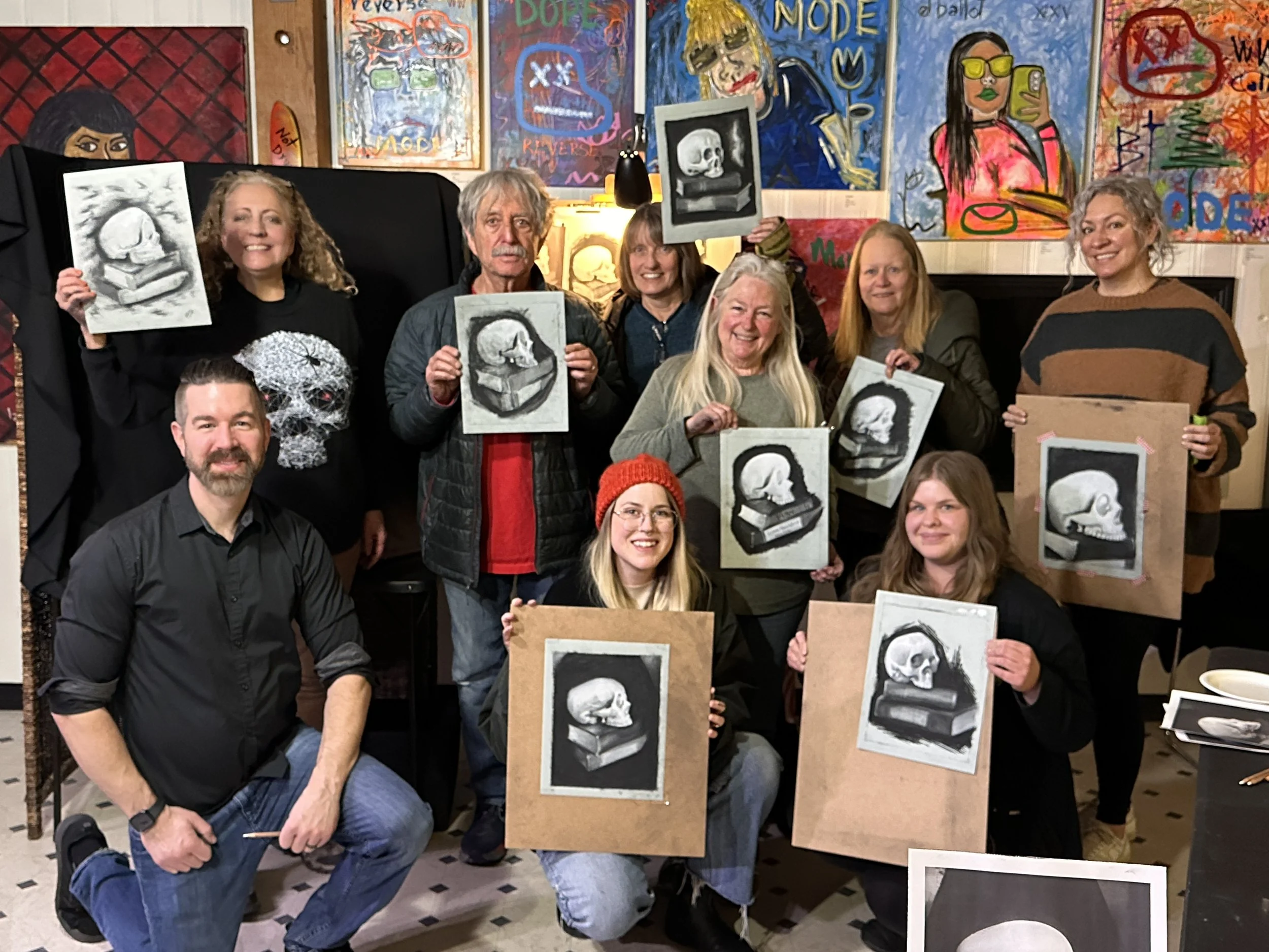 Charcoal Chiaroscuro Drawings with Edward Dillon.