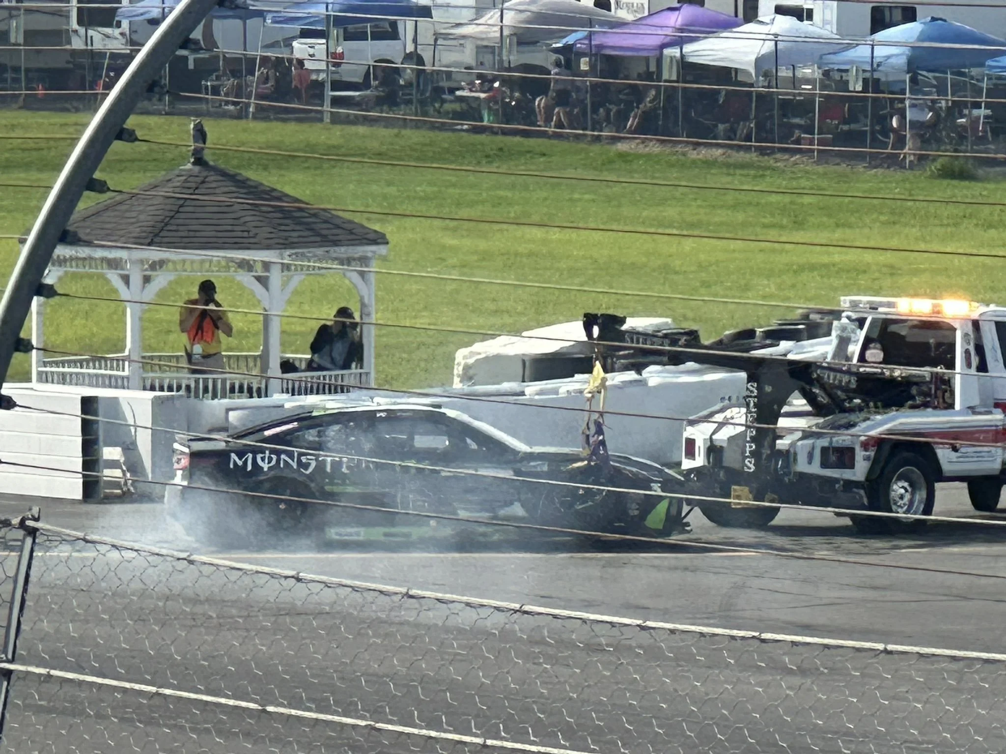 CUP: First in a series of brake issues sends Riley Herbst into the wall, out of Pocono race
