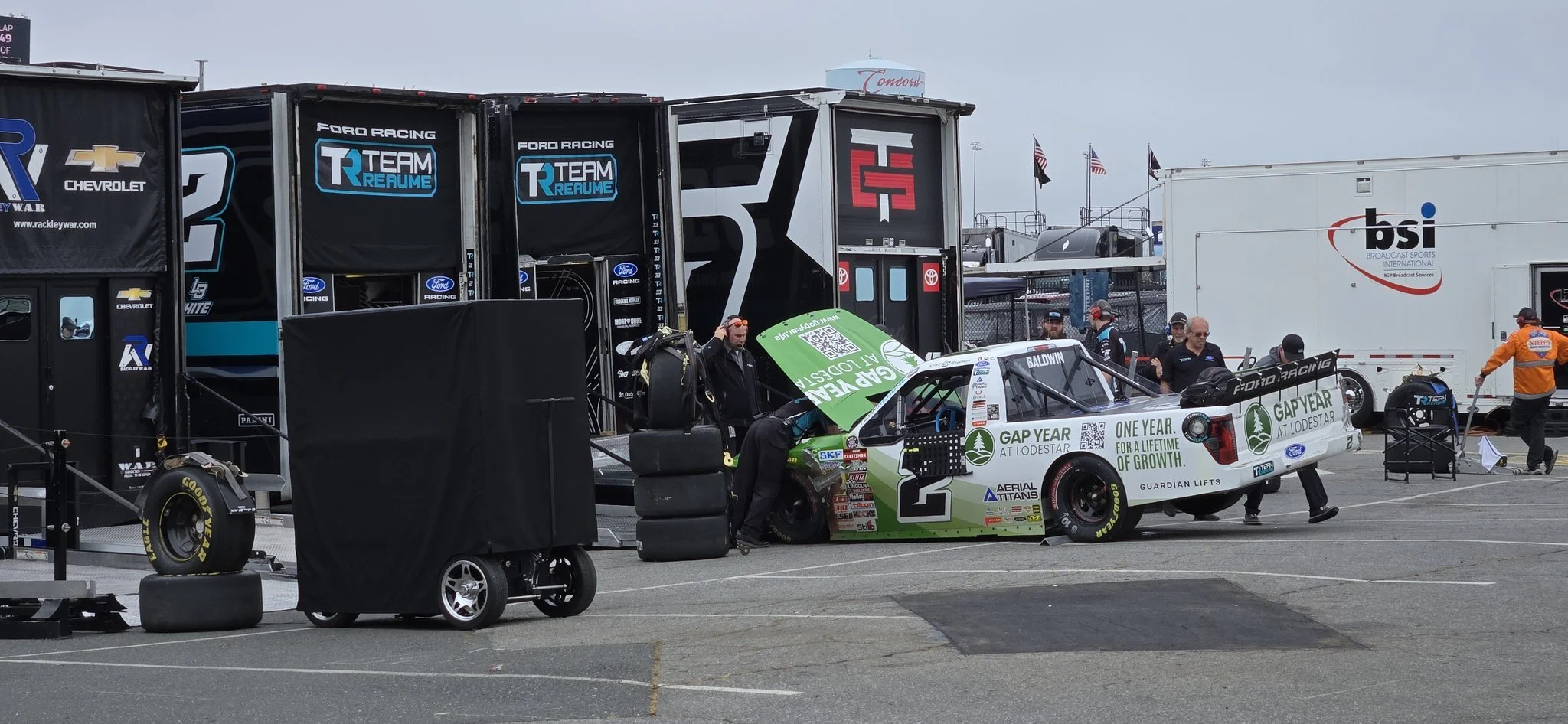 TRUCKS: Majeski makes determined climb out of last place, handing spot to Luke Baldwin’s fiery engine failure