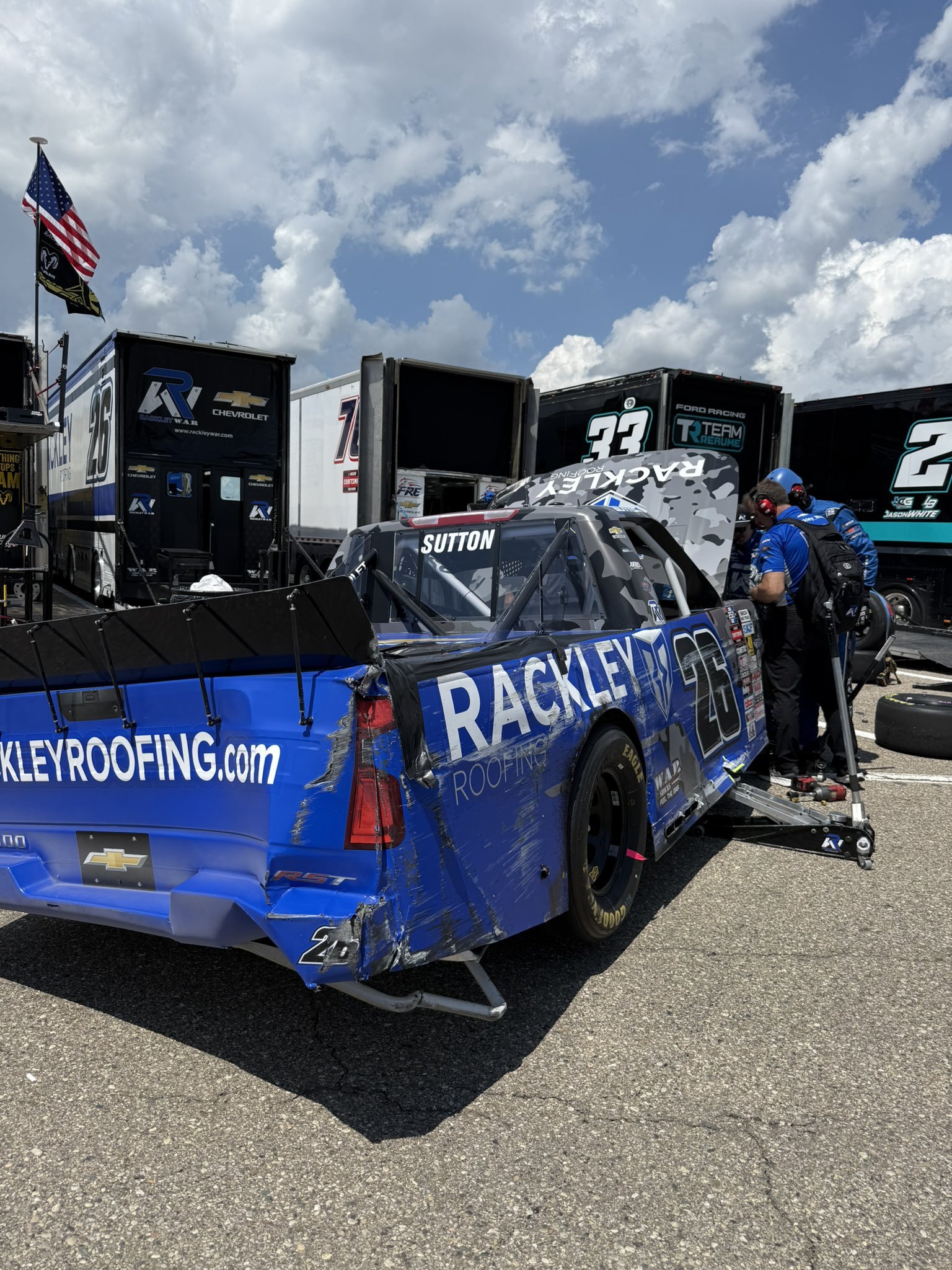 TRUCKS: Mid-race damage mounts into last-place finish for Dawson Sutton in Michigan