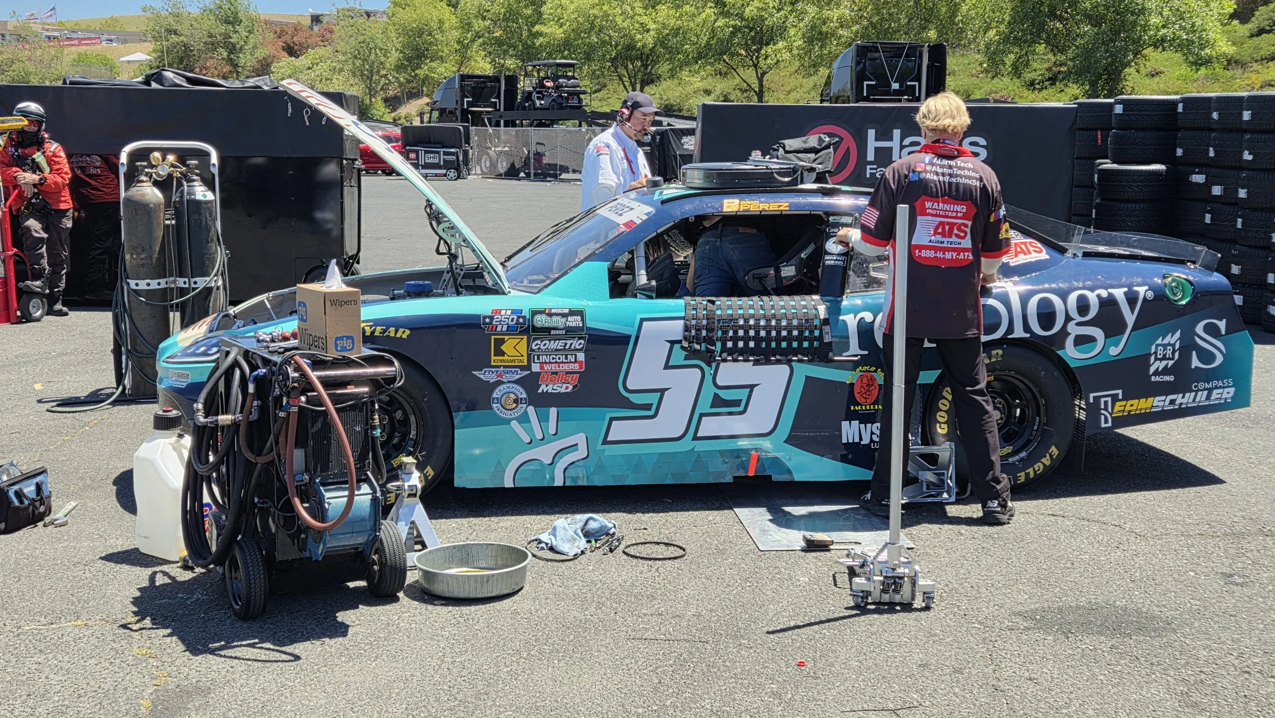 O’REILLY: Missing backup engine parts prevent Brad Perez from starting race in Sonoma