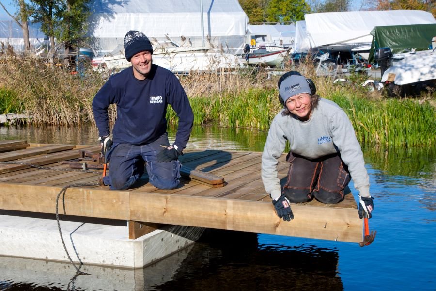 Janne och Ileana som driver Timbobryggan
