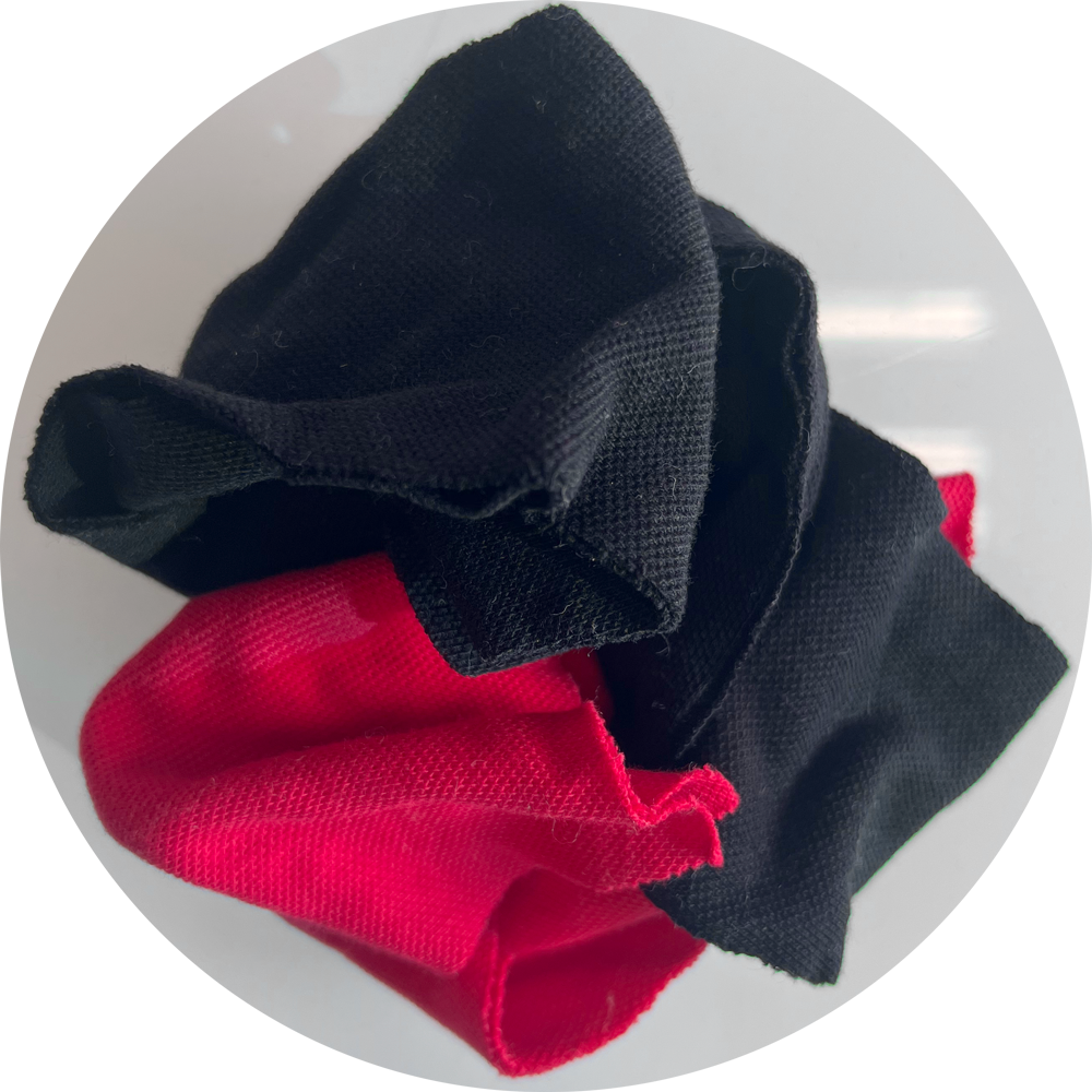 Sewing of Multicolored Fabric