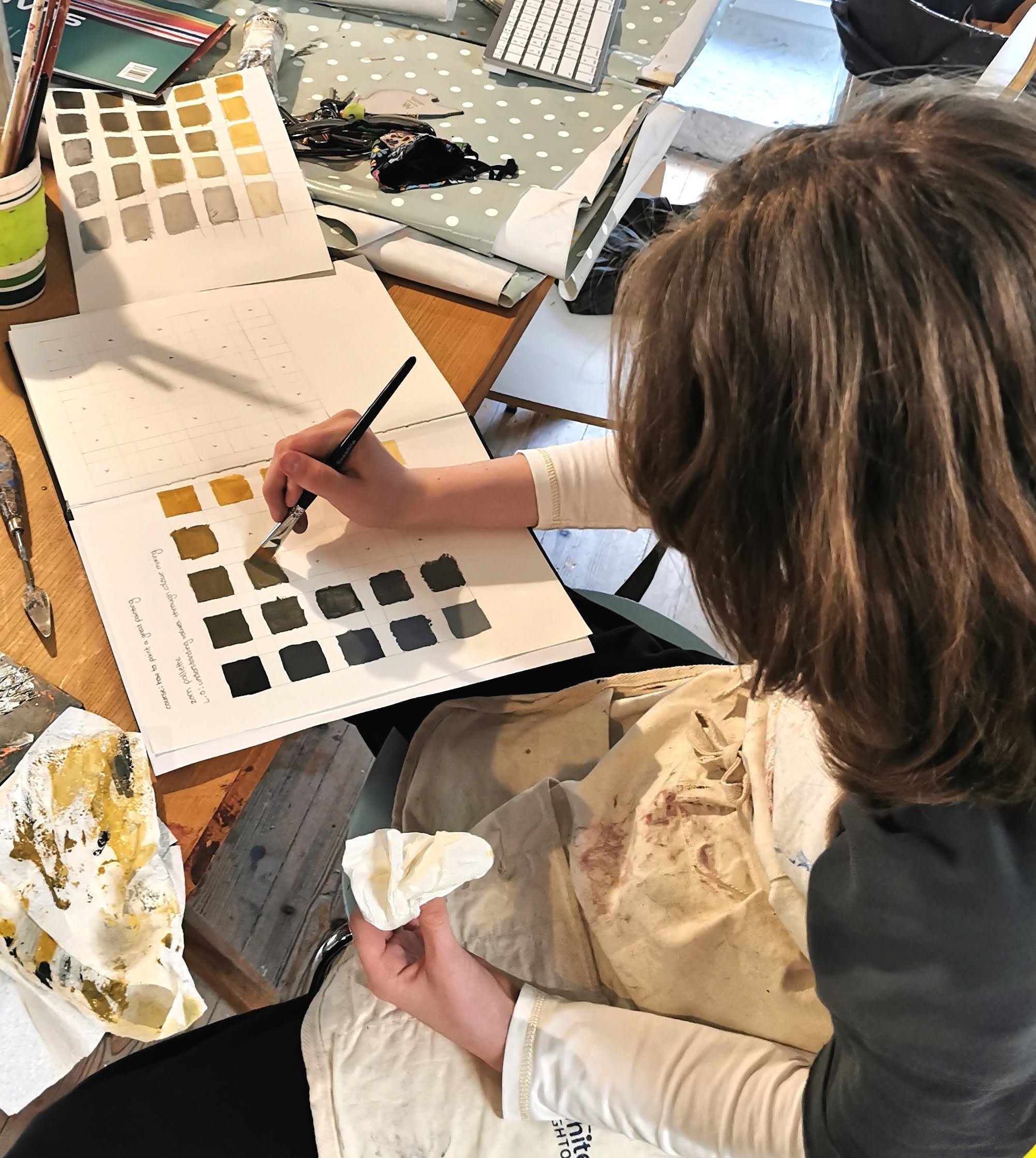 painting a zorn palette in yellow and black.jpg