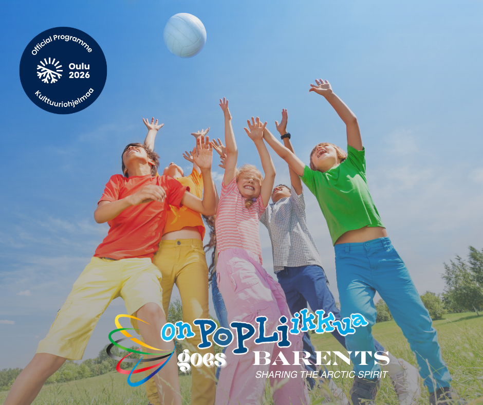 Kids in colourful clothes looking happy and throwing a ball outdoors