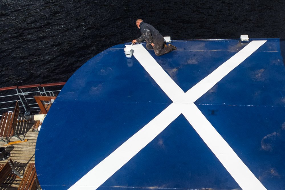 Painting the saltire