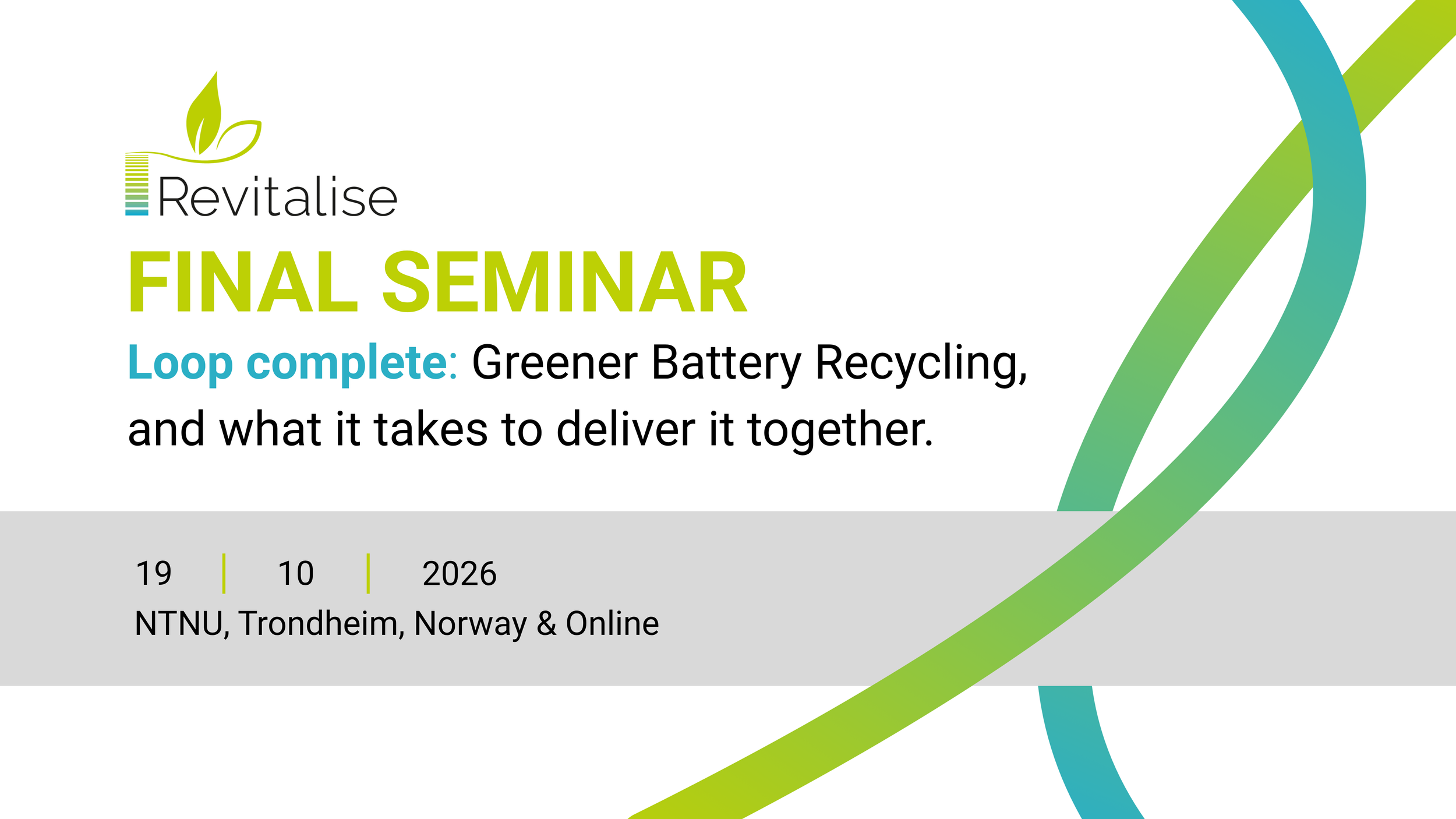 REVITALISE Final Seminar: Sharing Project Outcomes for Battery Sustainability