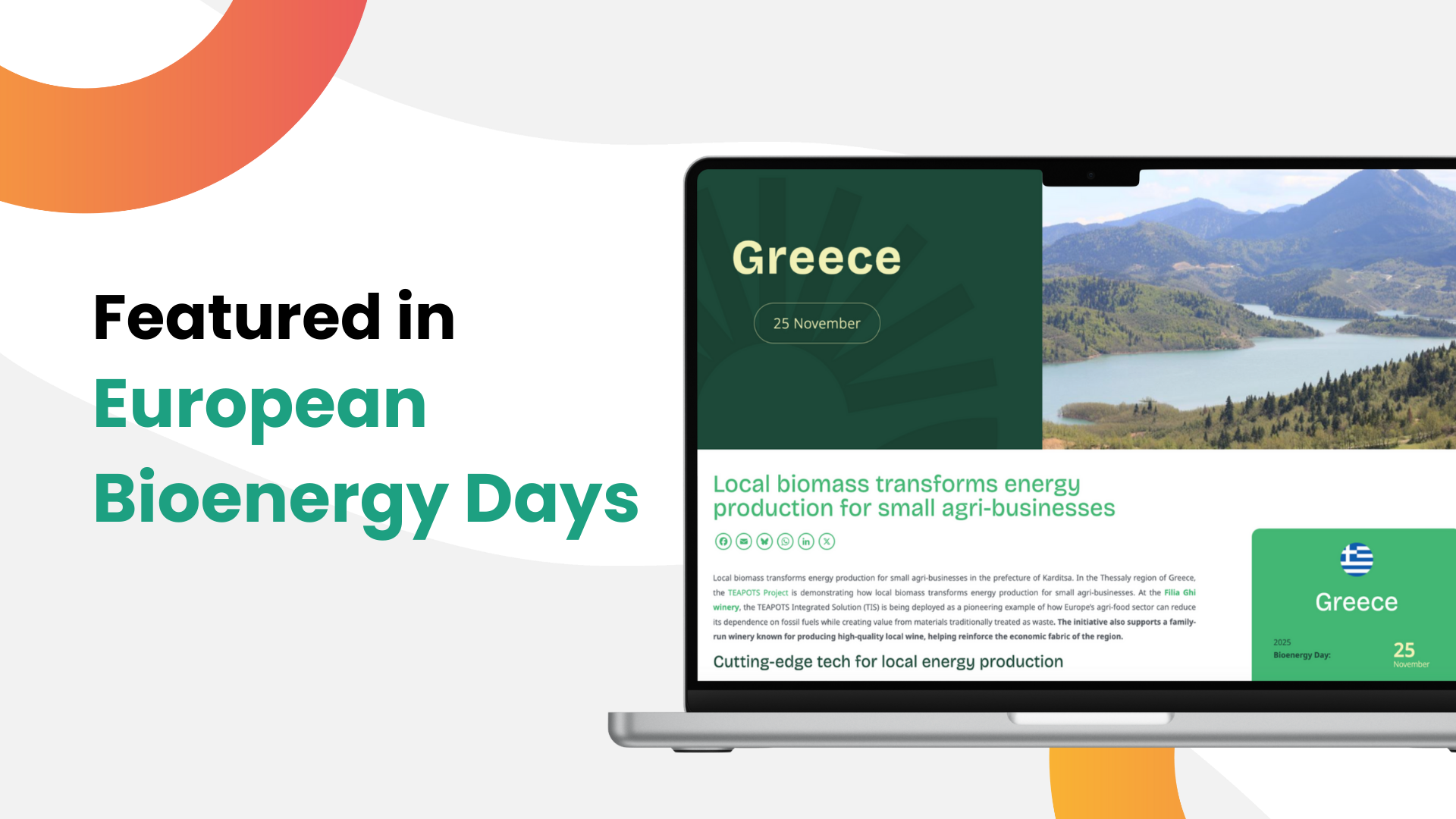 Greek Pilot Featured in Bioenergy Days 2025