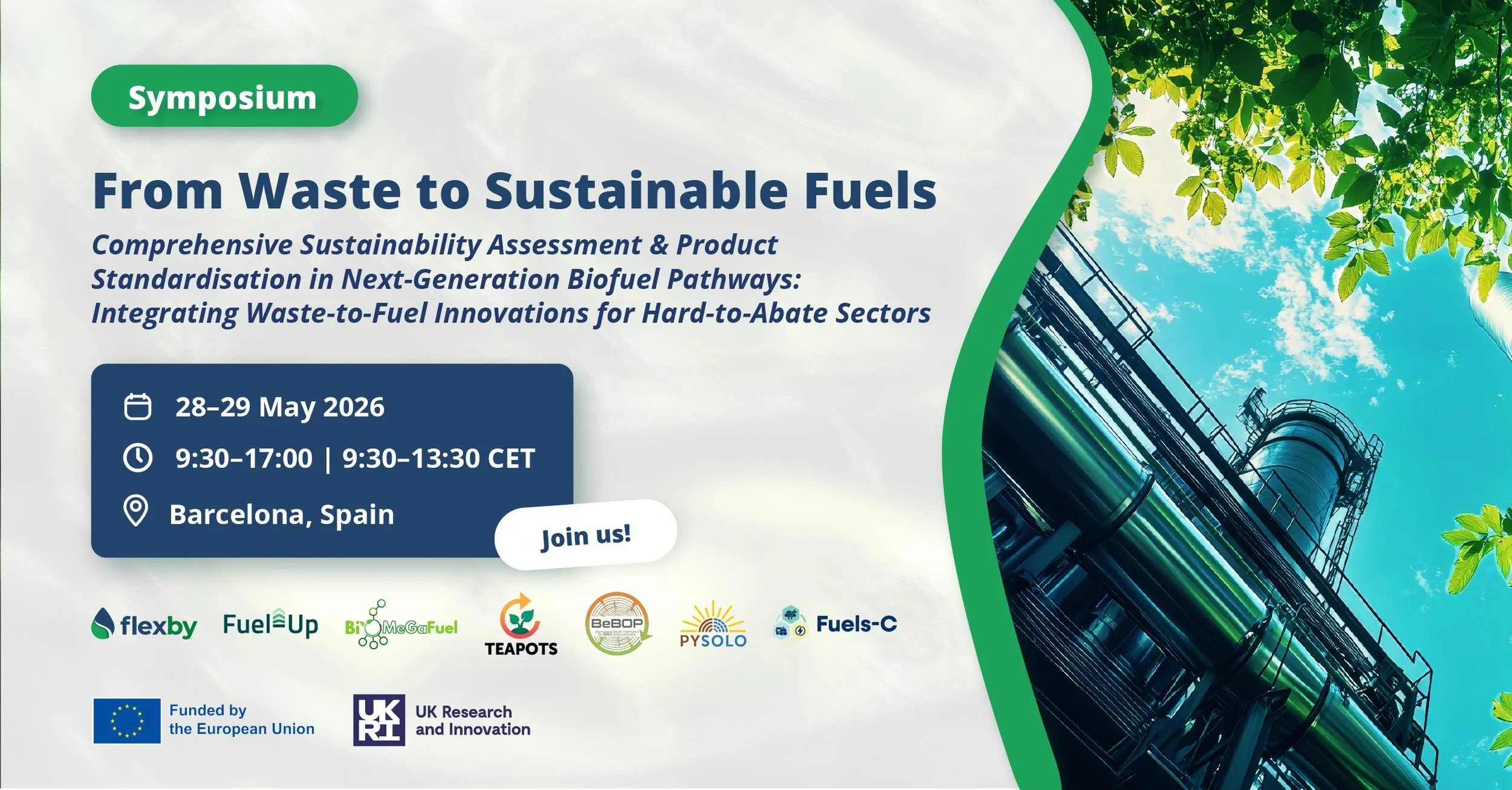 SAVE THE DATE: From Waste to Sustainable Fuels