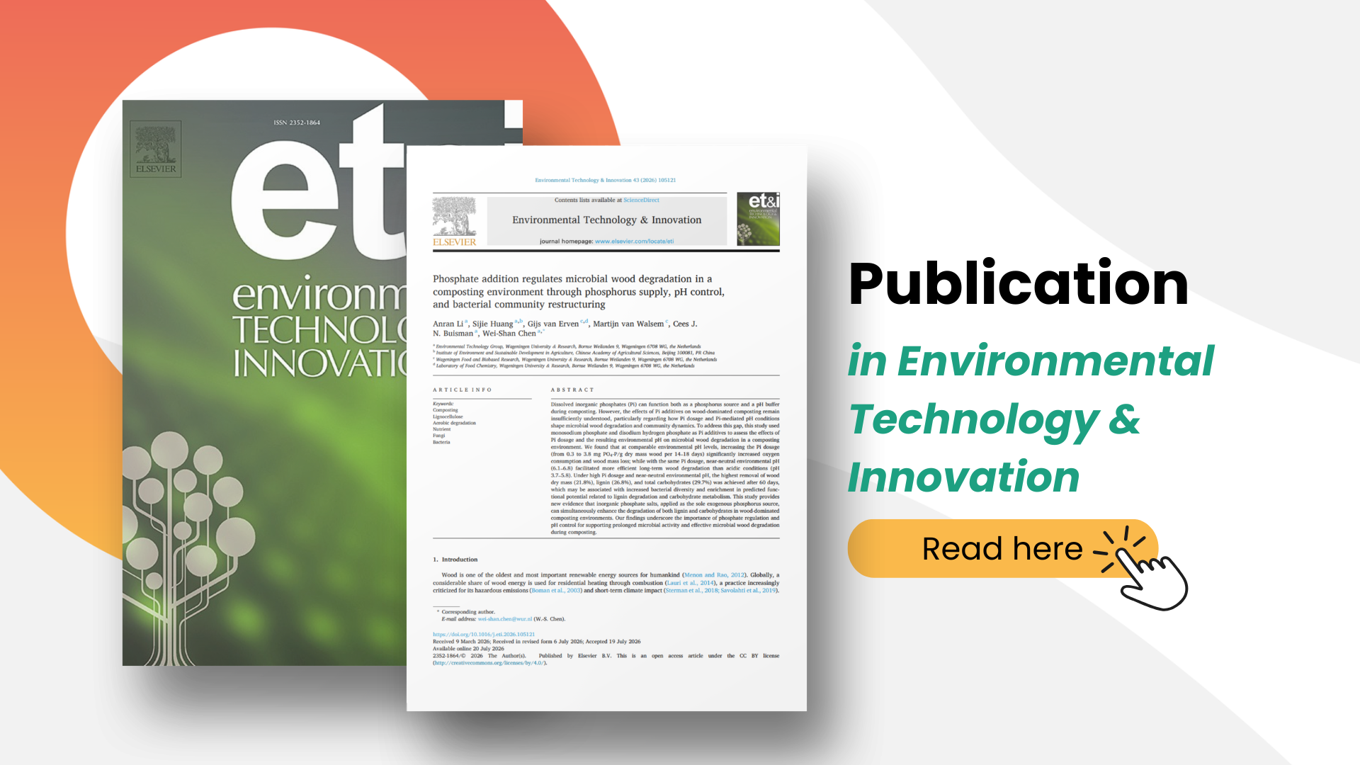 New WU Study Published in Environmental Technology &amp; Innovation