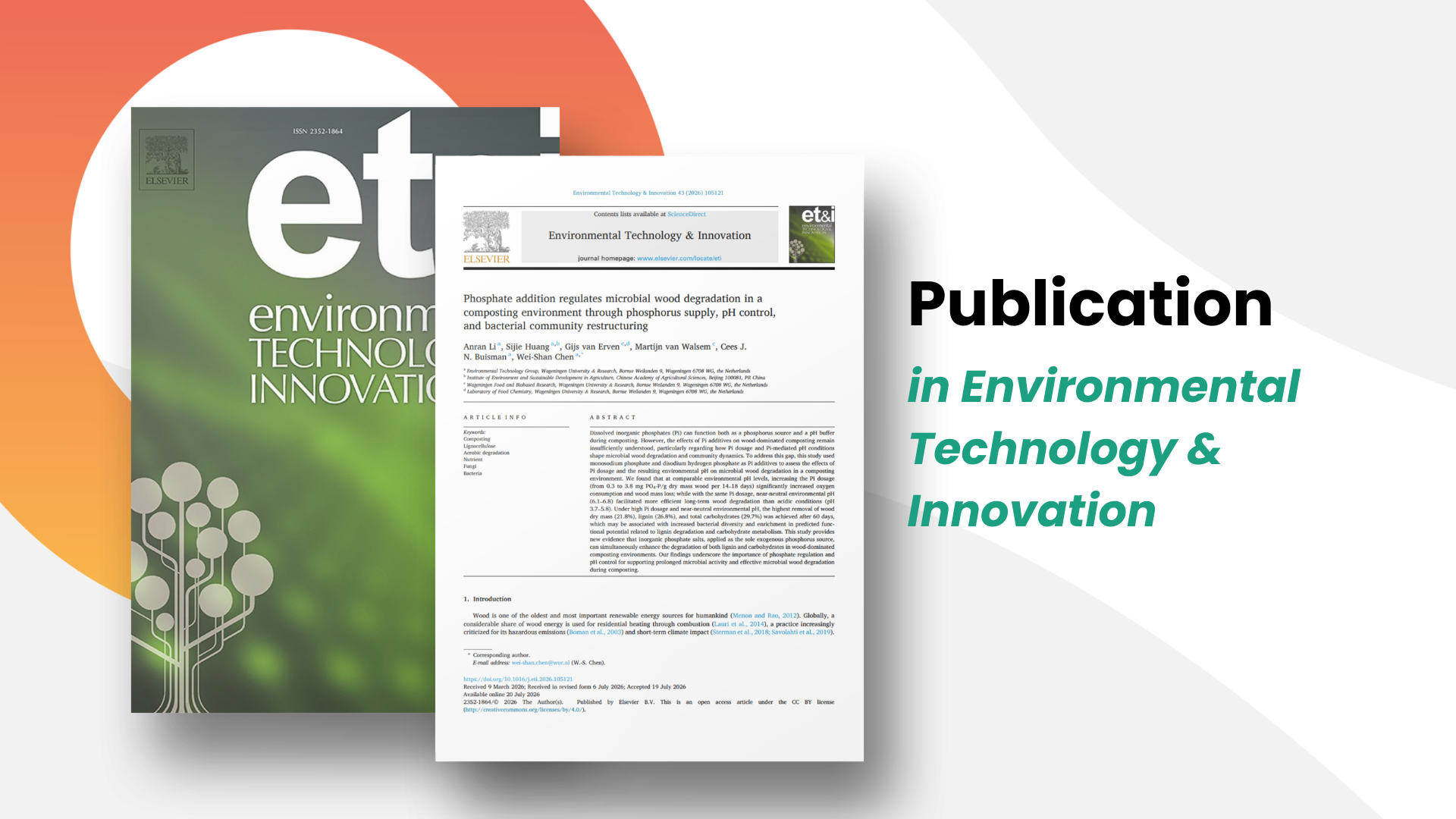 New WU Study Published in Environmental Technology &amp; Innovation