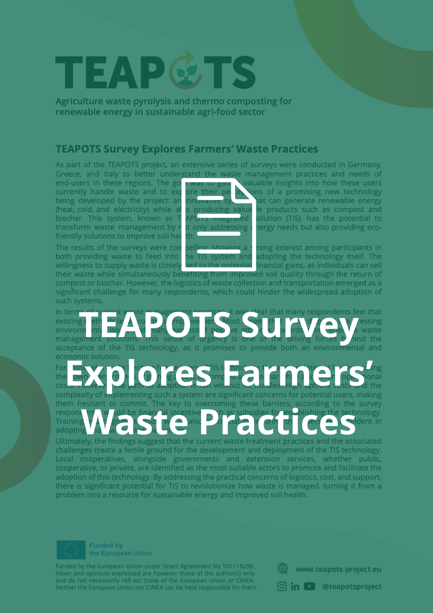 TEAPOTS Survey Explores Farmers’ Waste Practices