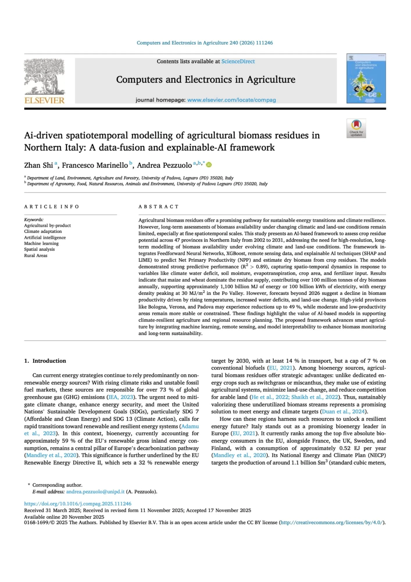 Computers and Electronics in Agriculture