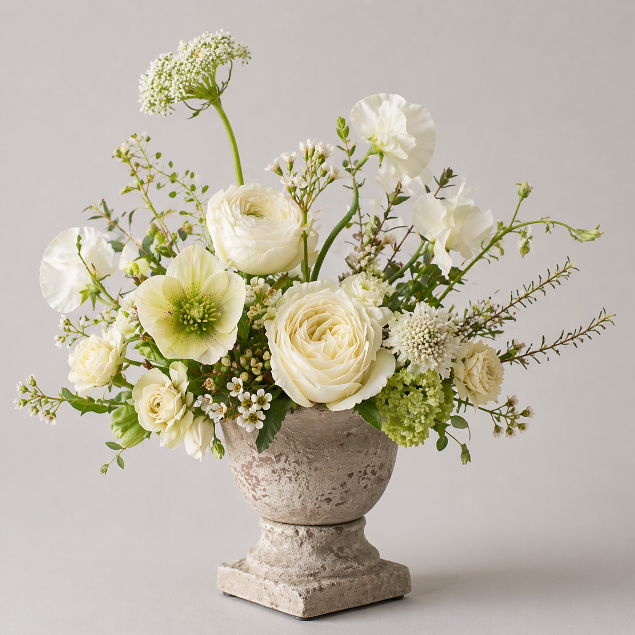 Petite Neutral and White Garden Arrangement - Thoughtfully Designed Co..png