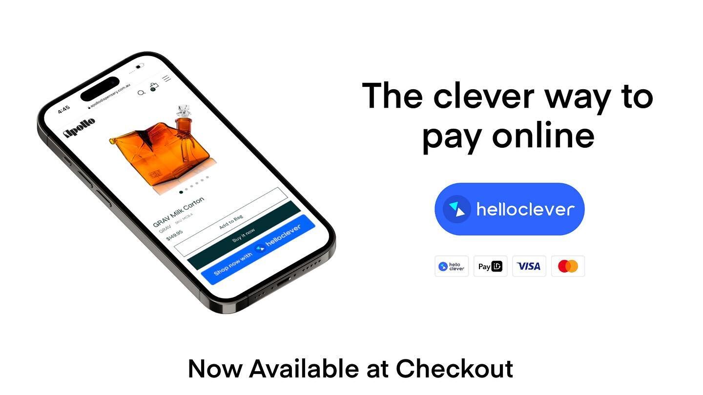 Say hello to our new payment provider! 

With Helloclever, buying online has never been easier or more secure. 

Try it out now on our website and experience hassle-free payments like never before.

Now you can pay with Visa, Mastercard, Debit Card, 