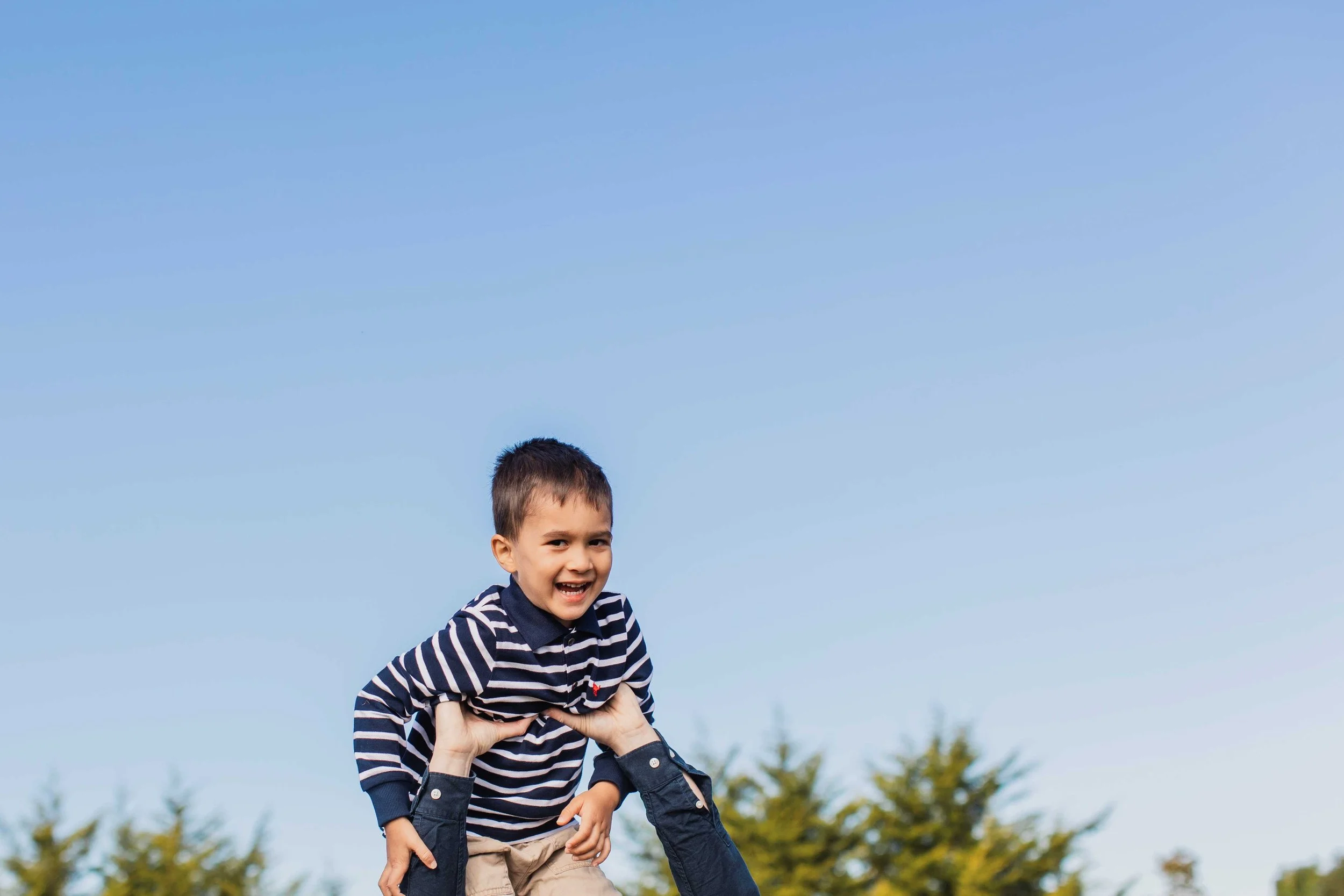 Father and son during outdoor family photoshoot Dublin