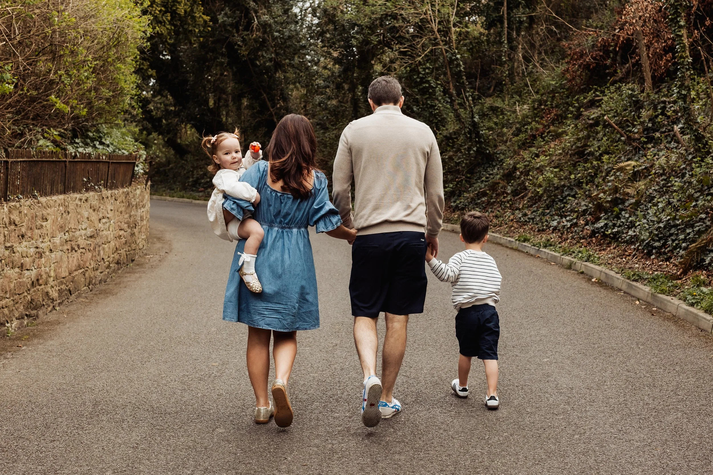 Family of 4 during photoshoot