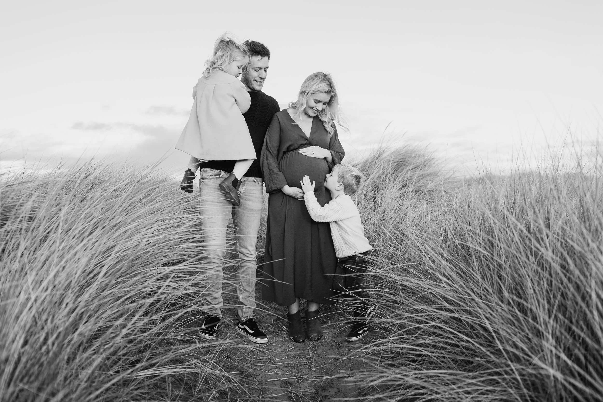 Family of 4 During Maternity photoshoot Dublin