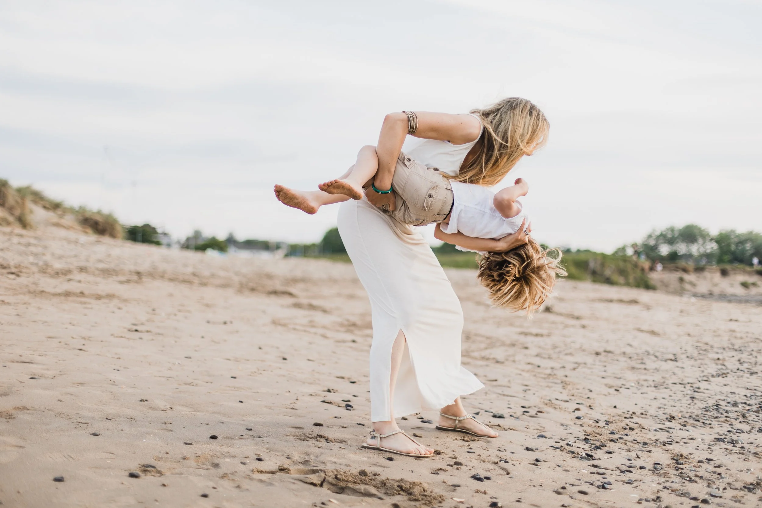 Fun moment of mum and child during Dollymount family photography