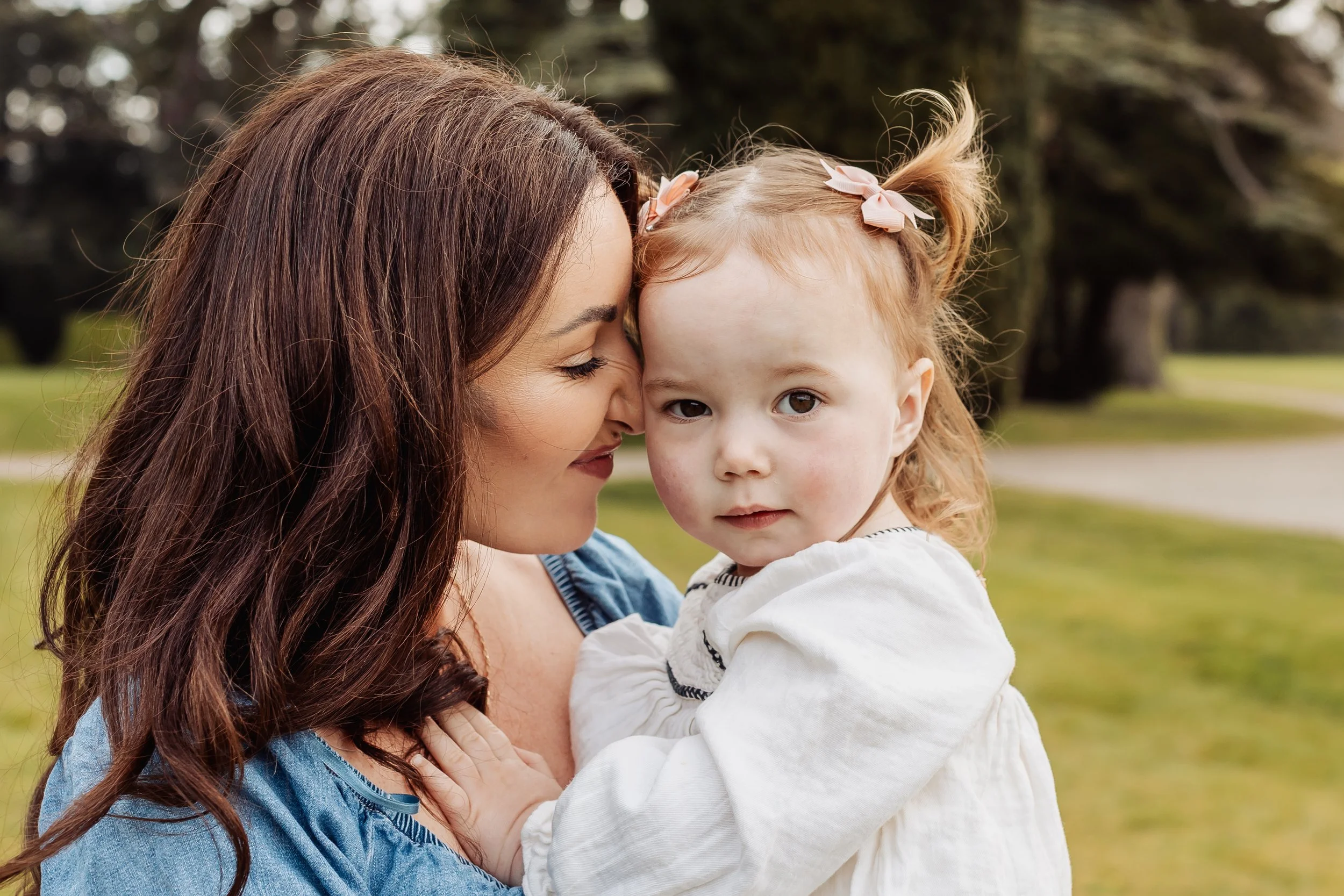 Emotional photo of mum daughter during quick family photoshoot in Dublin