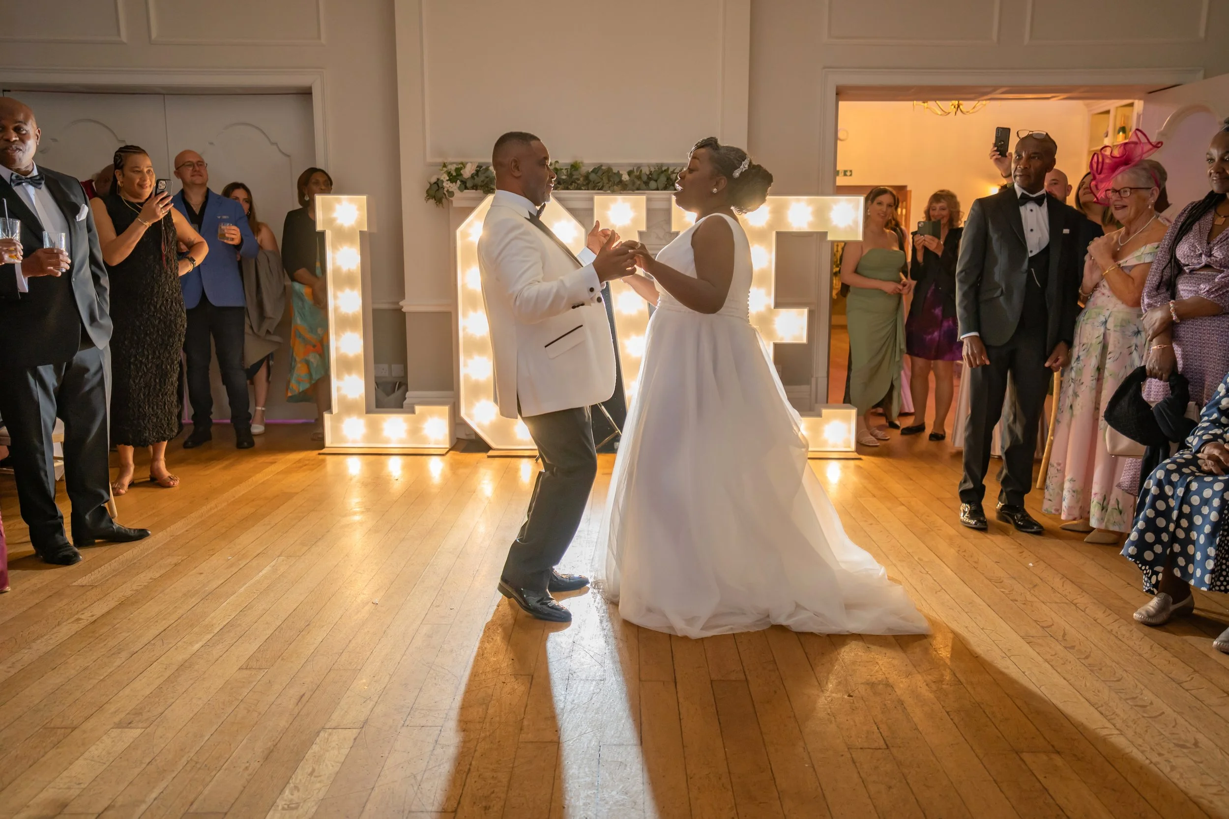 The newlyweds sharing their first dance at Eastington Park.jpg