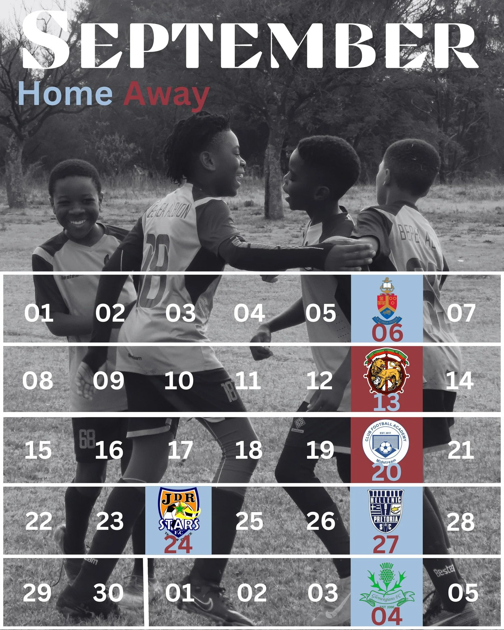 September fixtures:
