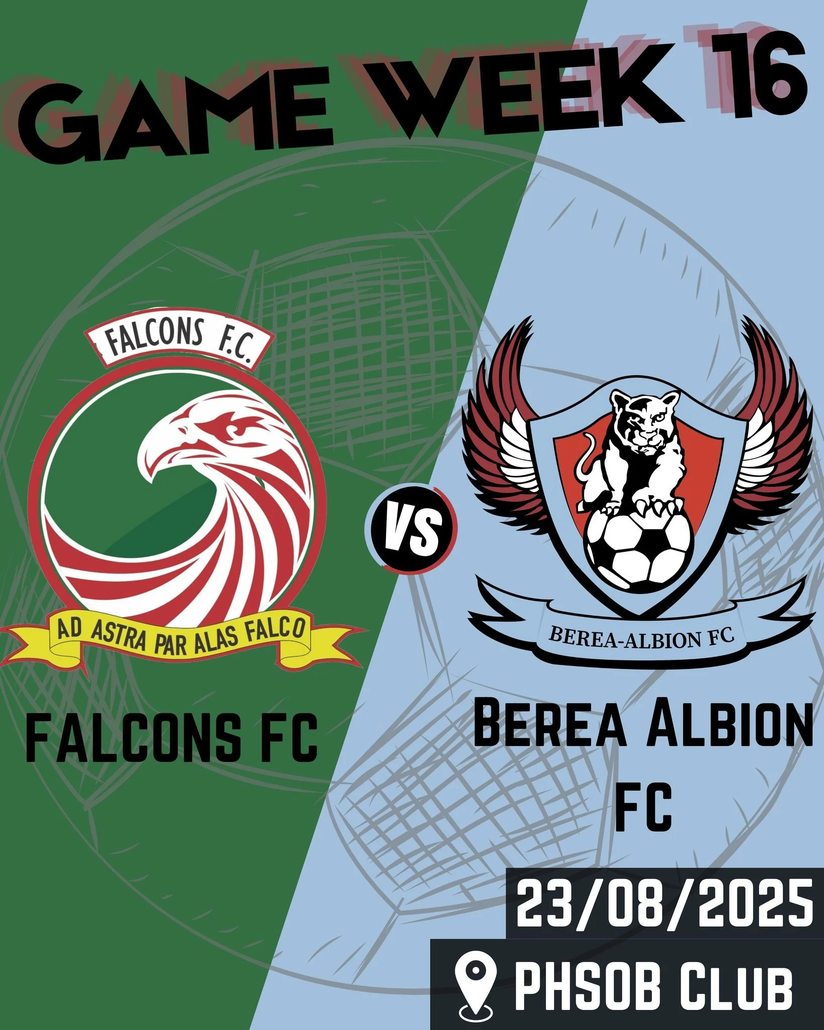 ⚽ Berea Albion FC Fixtures ⚽
📅 Saturday, 23 August 2025
📍 Away &ndash; PHSOB &amp; Midstream

🟦 08h00 &ndash; U11 FAPDL vs Falcons (PHSOB)
🟦 08h50 &ndash; U11 Div 3 vs Falcons (PHSOB)
🟦 08h50 &ndash; U13 FAPDL vs Falcons (PHSOB)
🟦 09h50 &ndash;